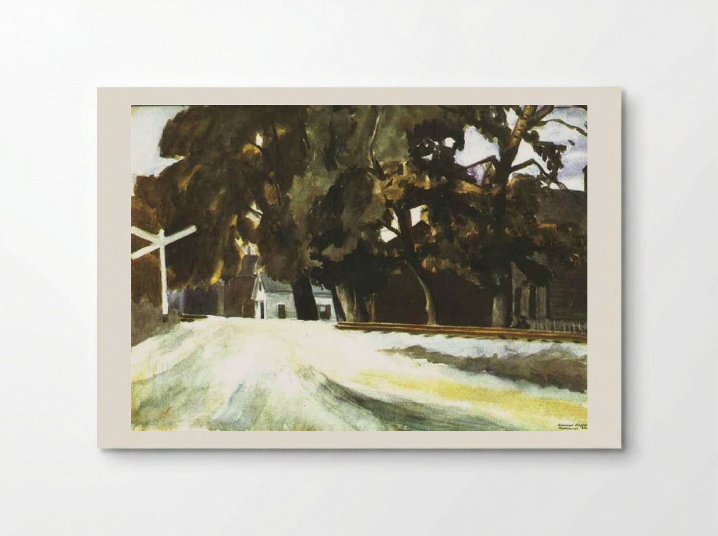 Railroad Crossing - Edward Hopper - Poster