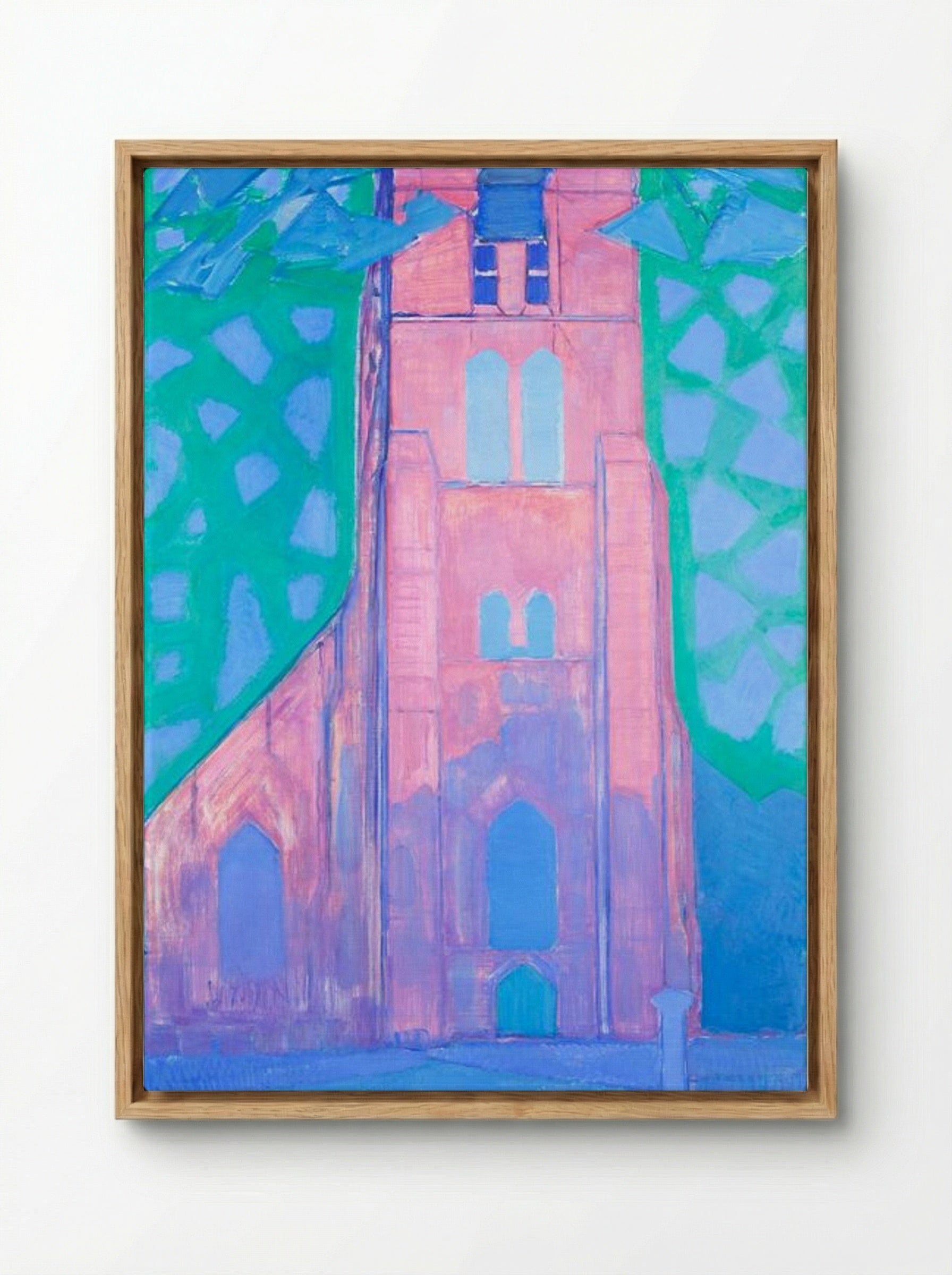 Church Tower at Domburg - Piet Mondrian - Framed Canvas Wood
