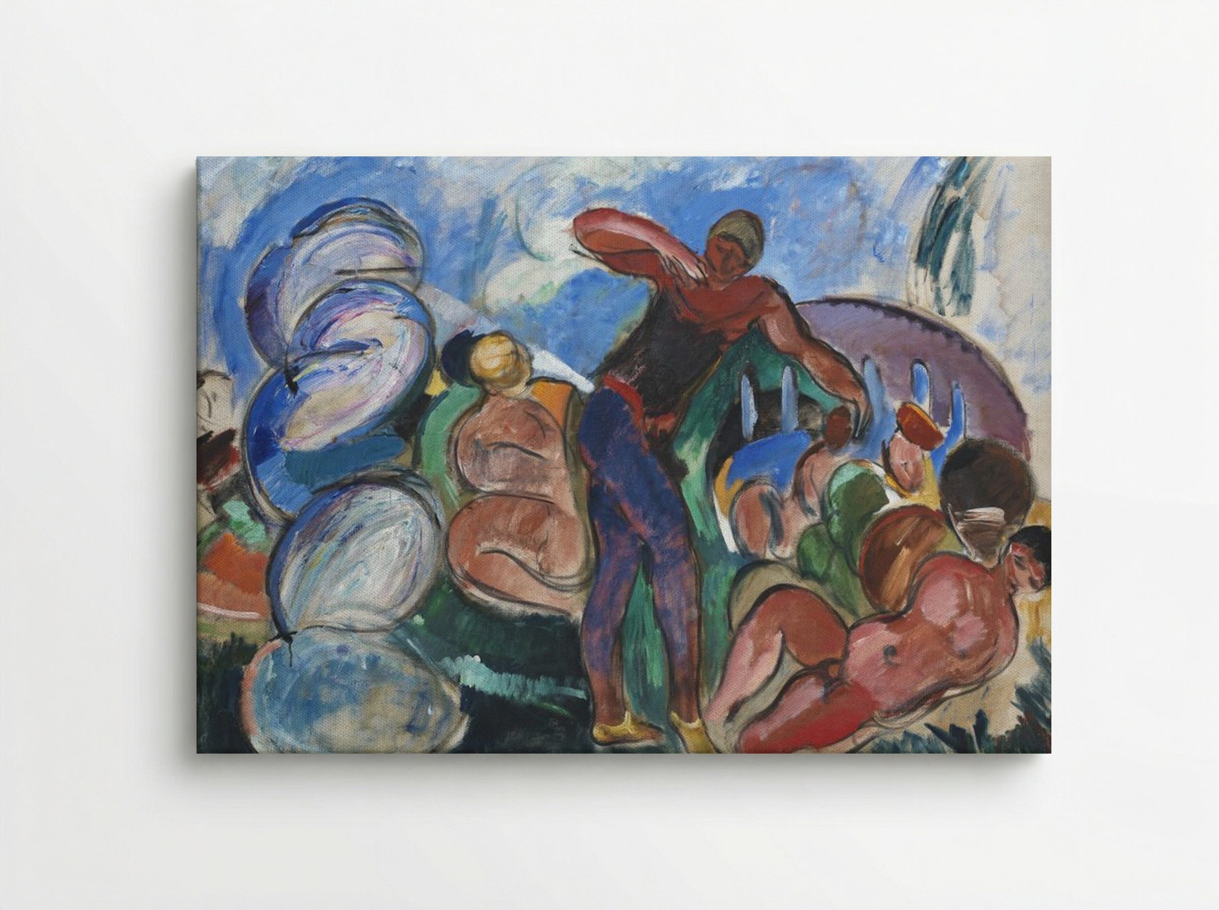 Composition with Figures - Jens Adolf Jerichau - Canvas