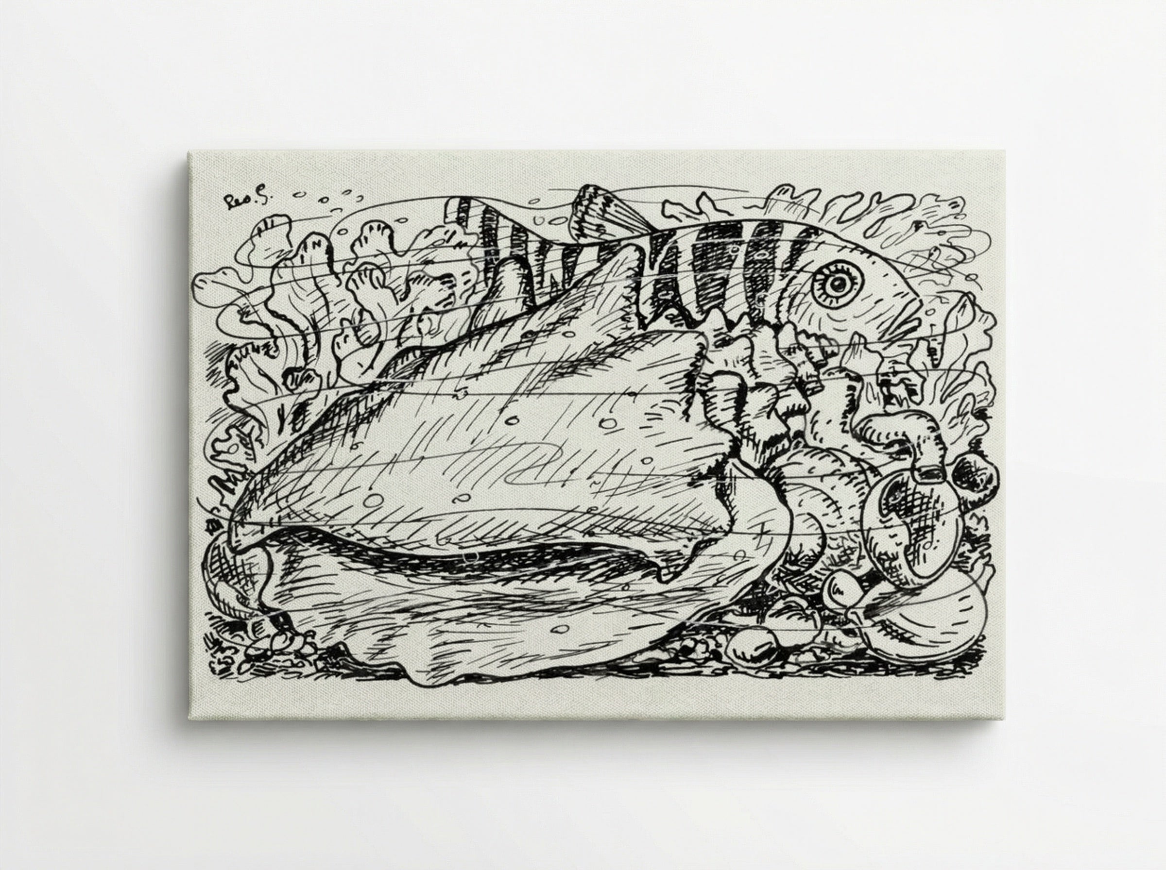 Fish and Shell in the Water - Leo Gestel - Canvas