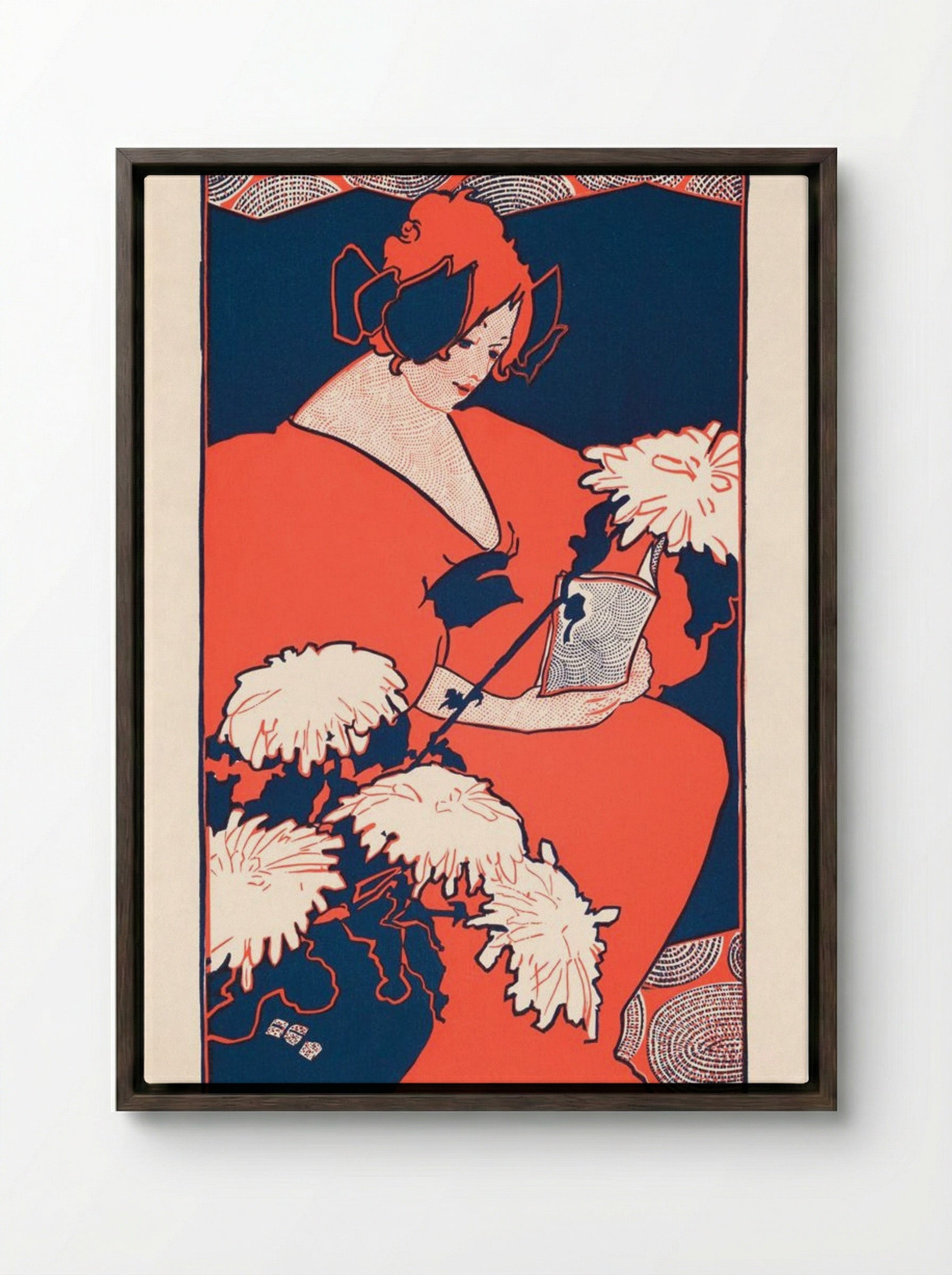 The Penny Magazine - Ethel Reed - Framed Canvas Dark Wood