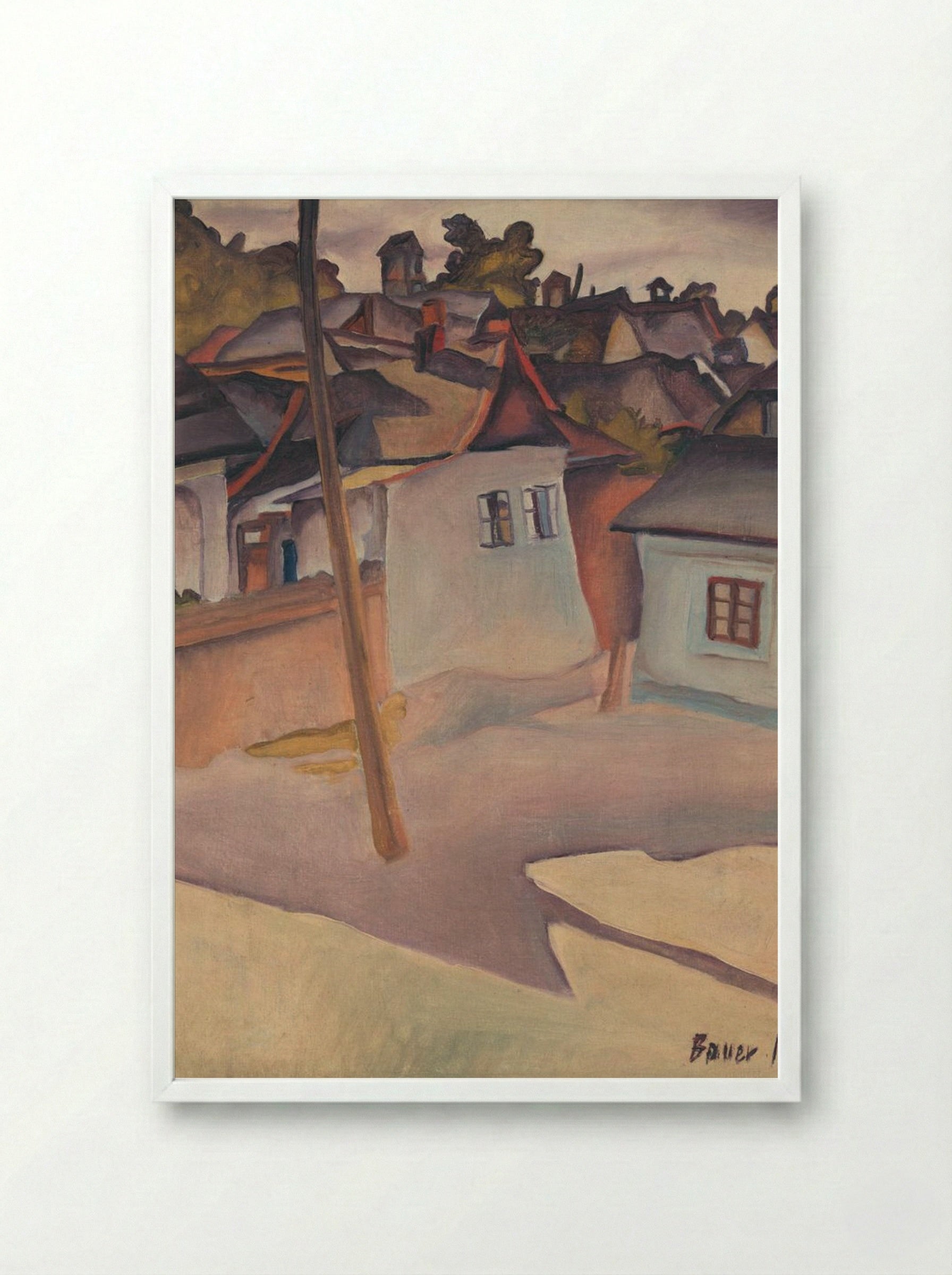 Gypsy Camp - Konstantin Bauer - Framed Print White