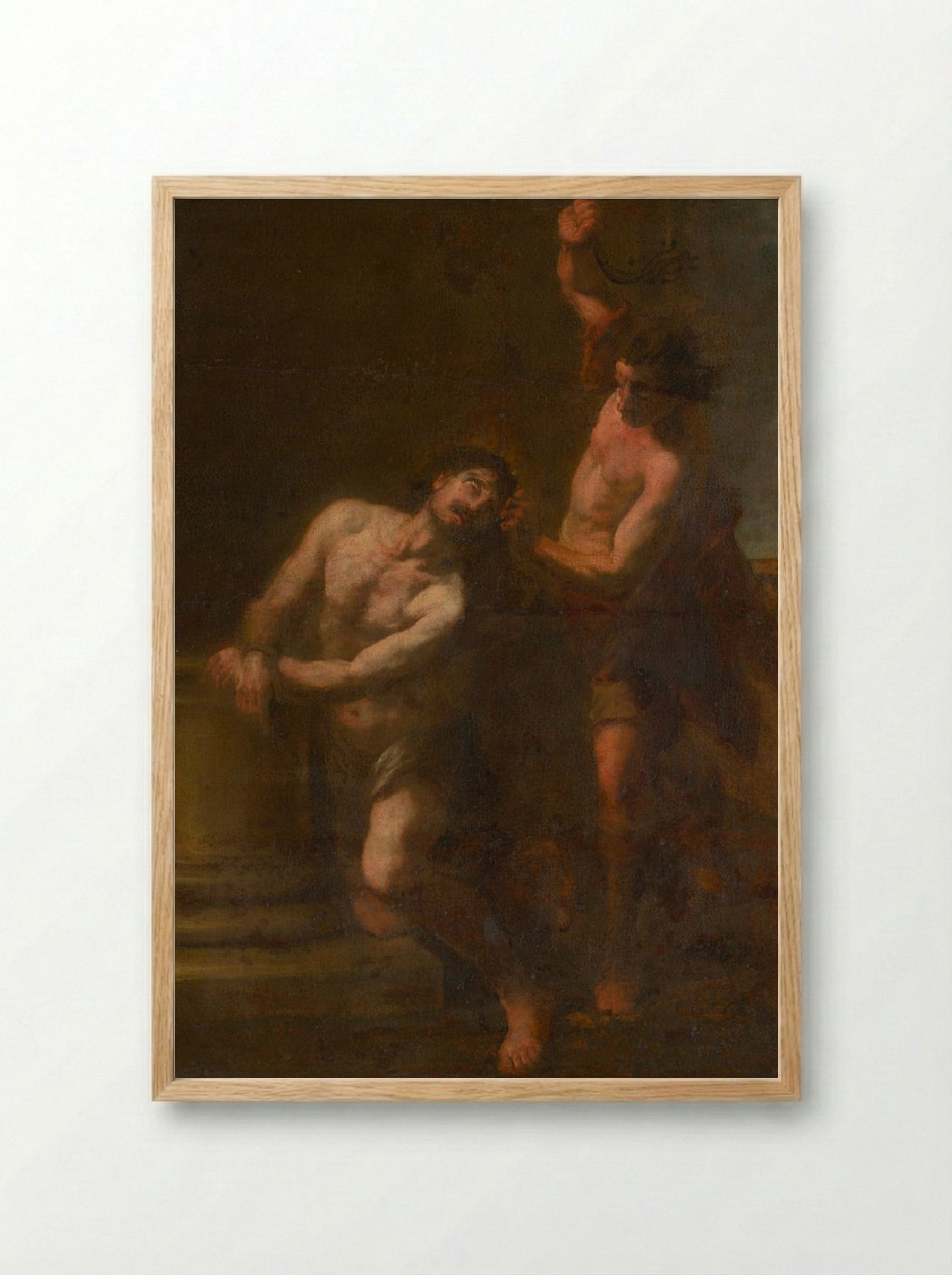 The Flagellation of Christ - Fine Art Print - Framed Print Wood