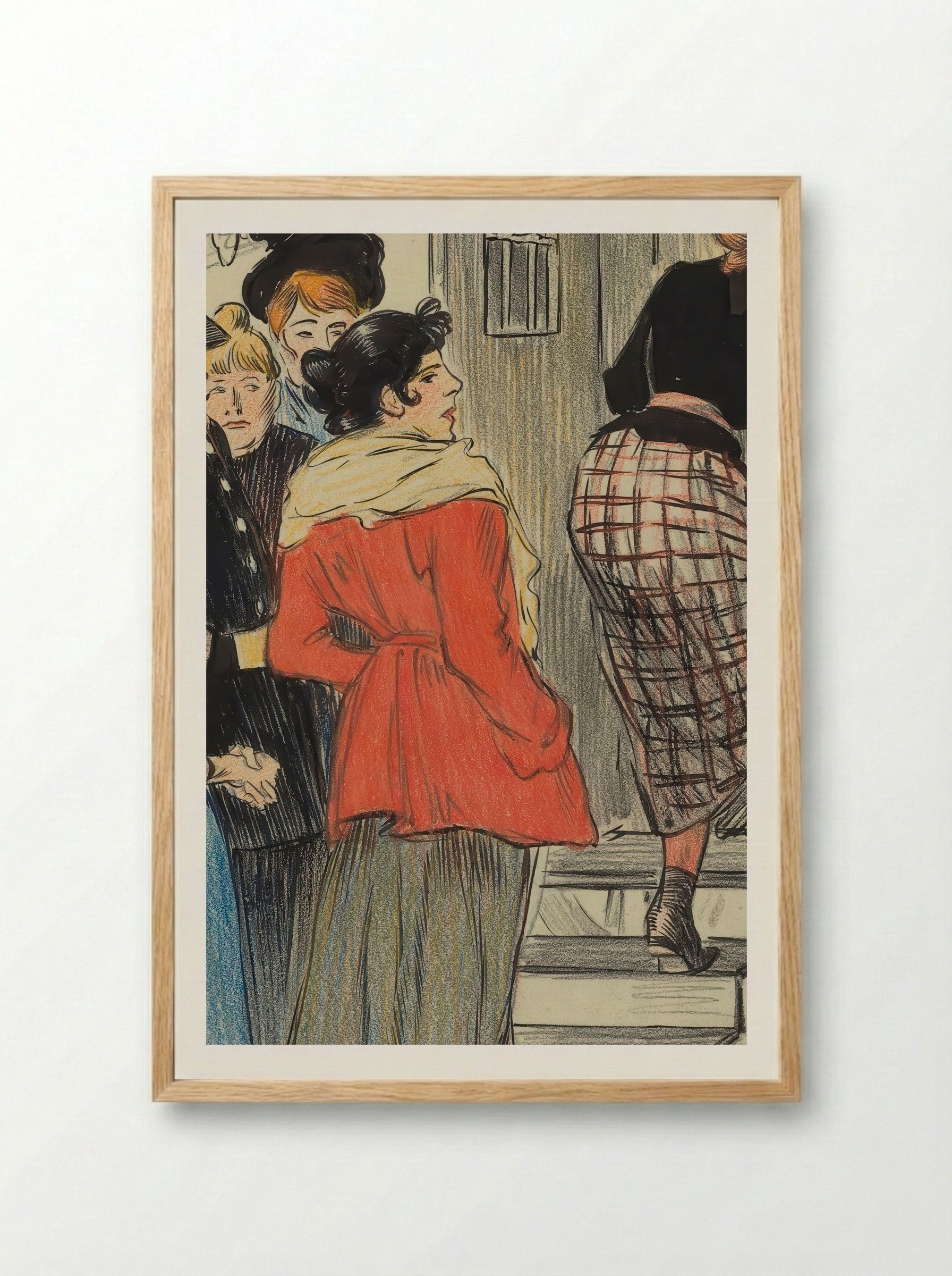 La Rafle - Théophile Alexandre Steinlen - Framed Print Wood