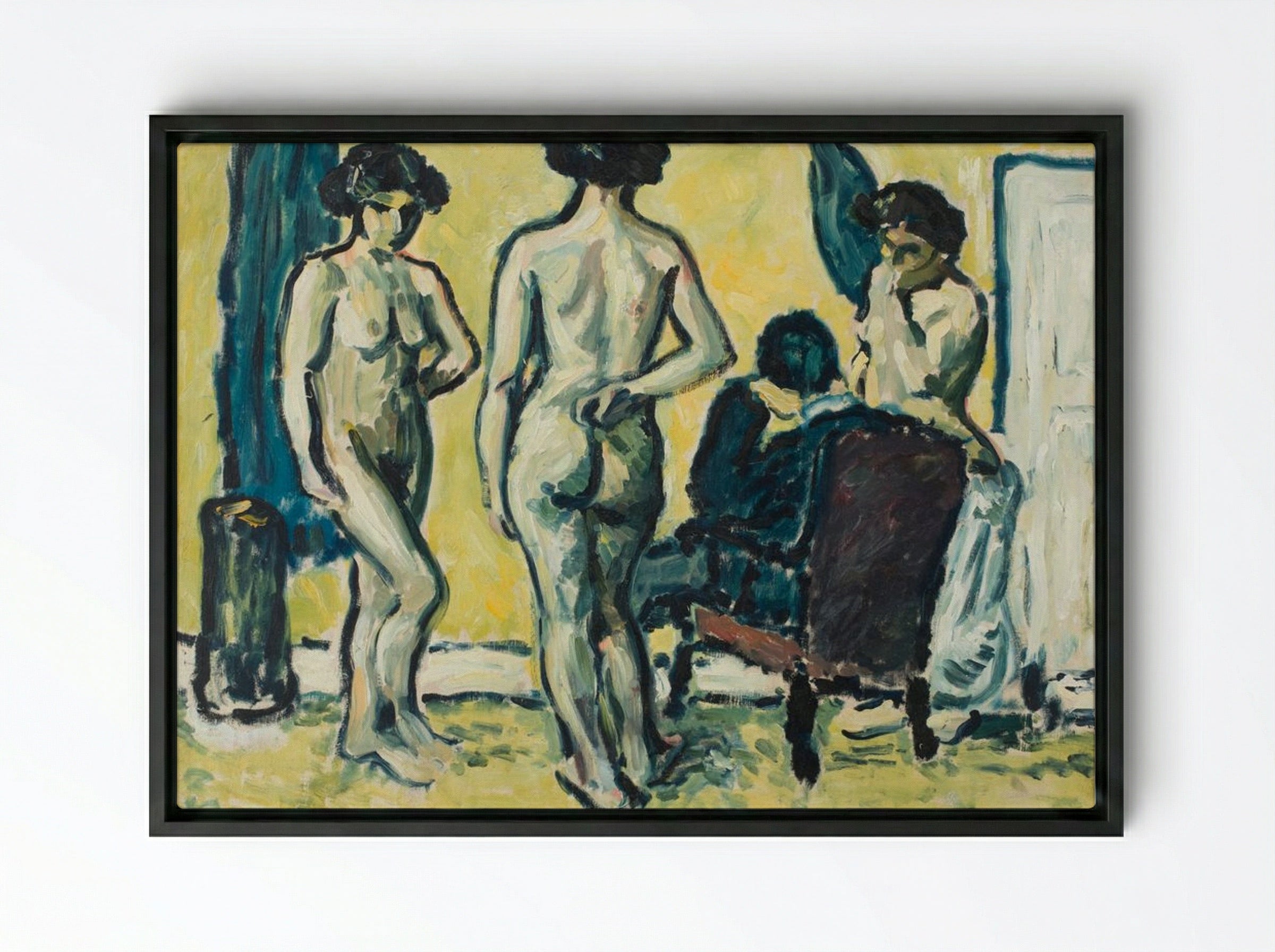 The Judgement of Paris - Harald Giersing - Framed Canvas Black