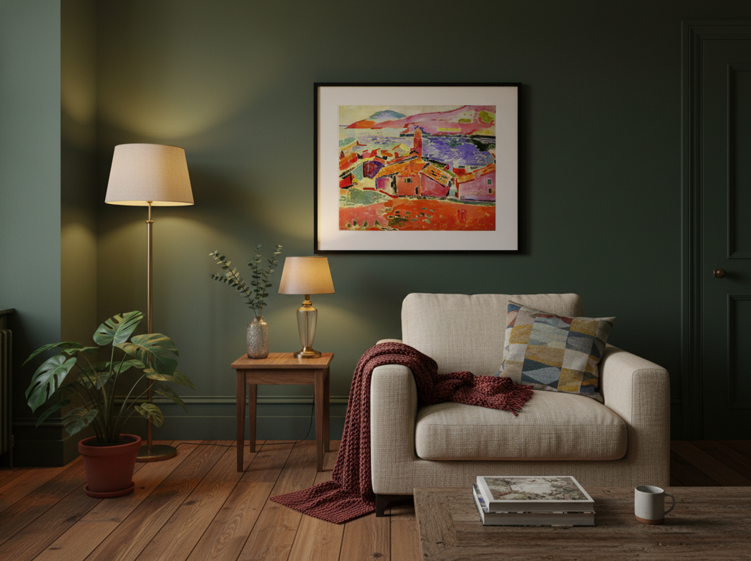 View of Collioure by Henri Matisse – Fauvist Seaside Landscape Print - Lifestyle