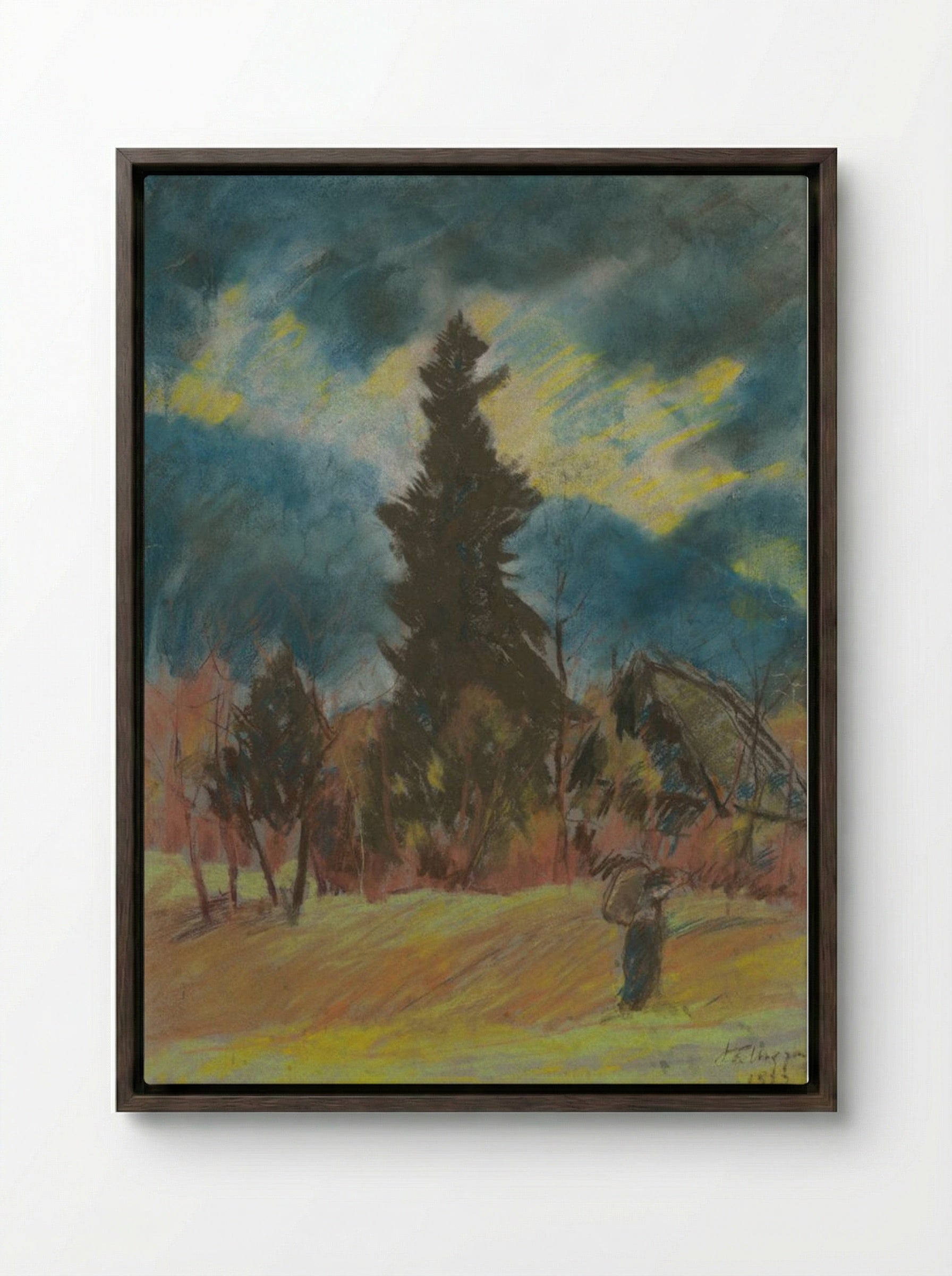 Before the Storm - Zolo Palugyay - Framed Canvas Dark Wood