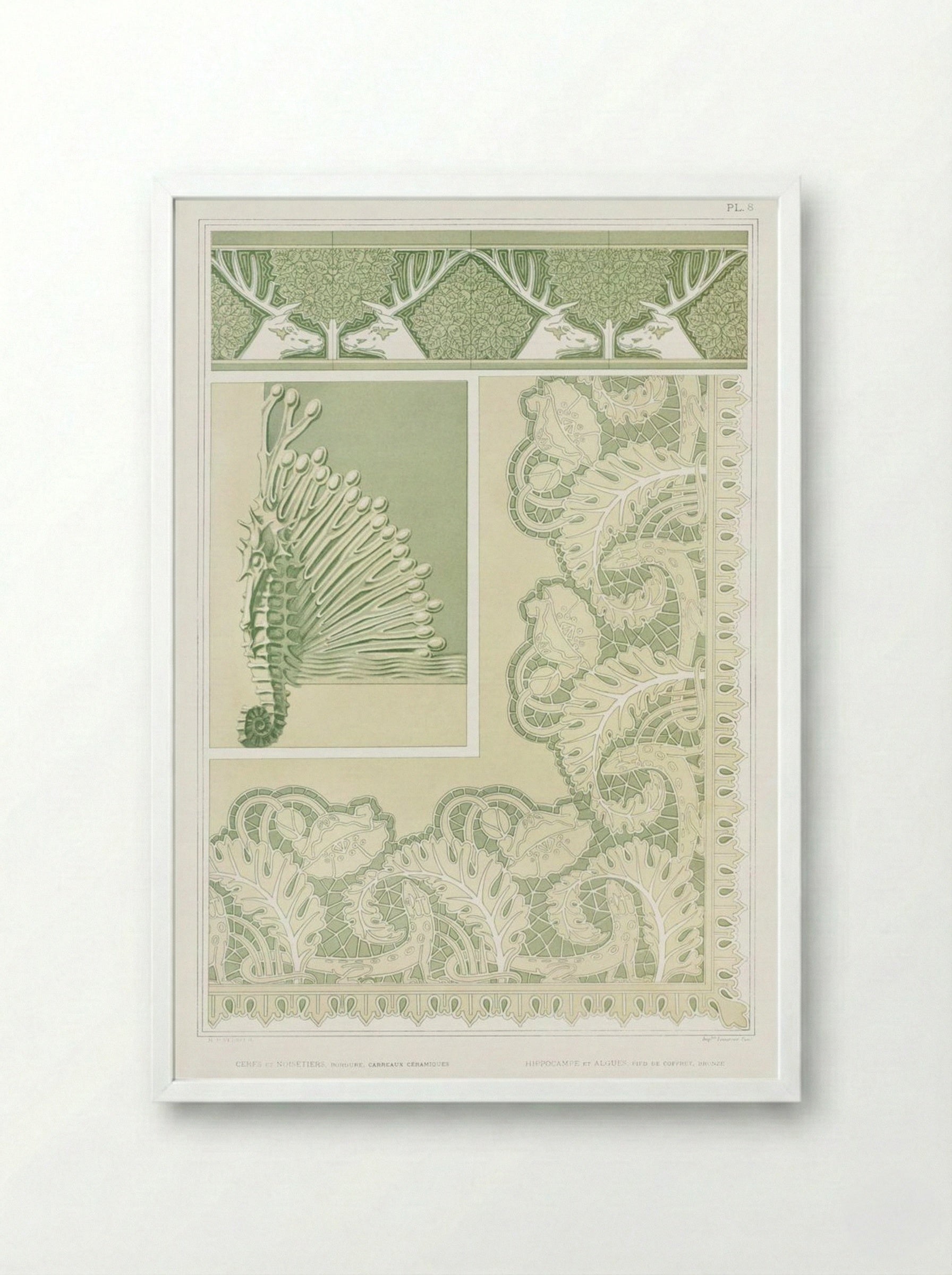 L'Animal dans la Décoration, Plate 8 - Maurice Pillard Verneuil - Framed Print White