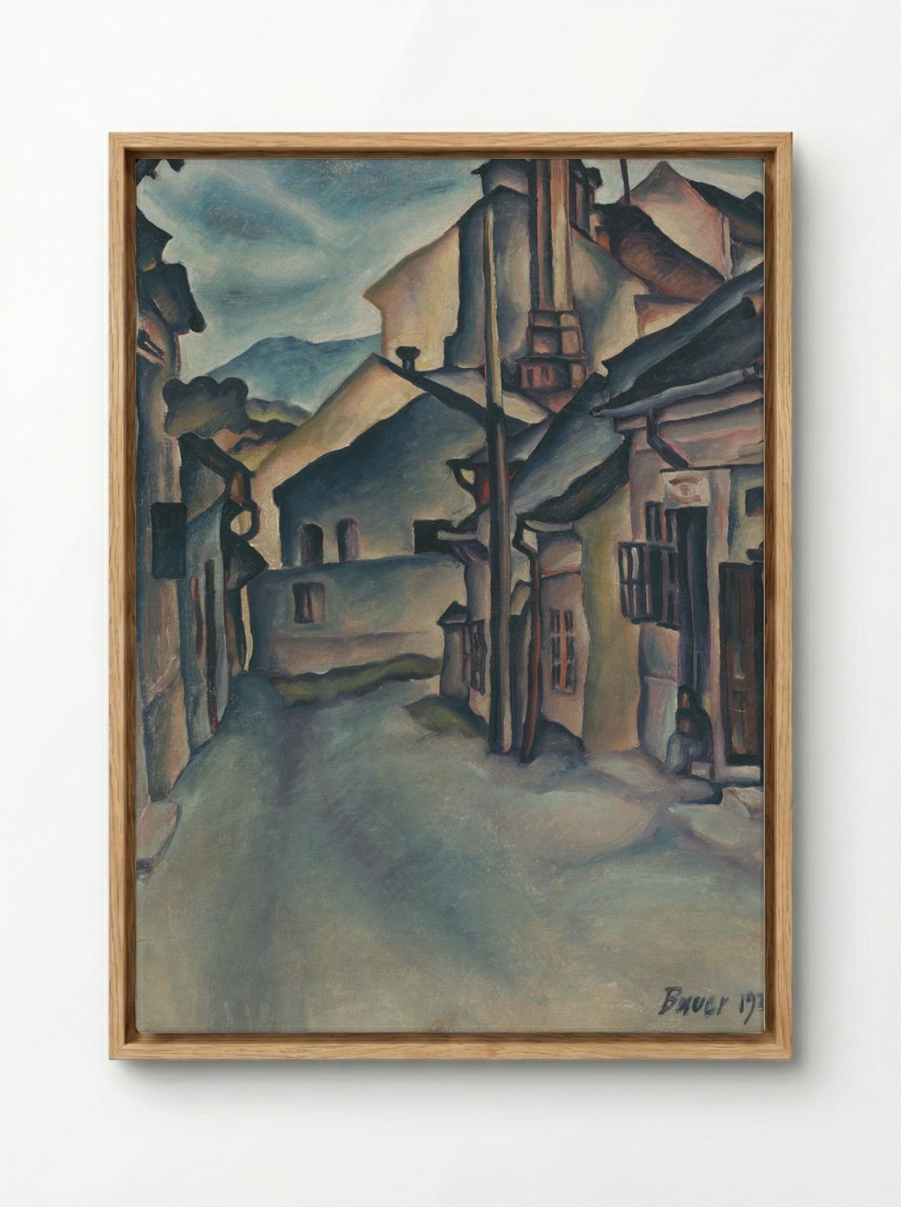 Alley - Konstantin Bauer - Framed Canvas Wood