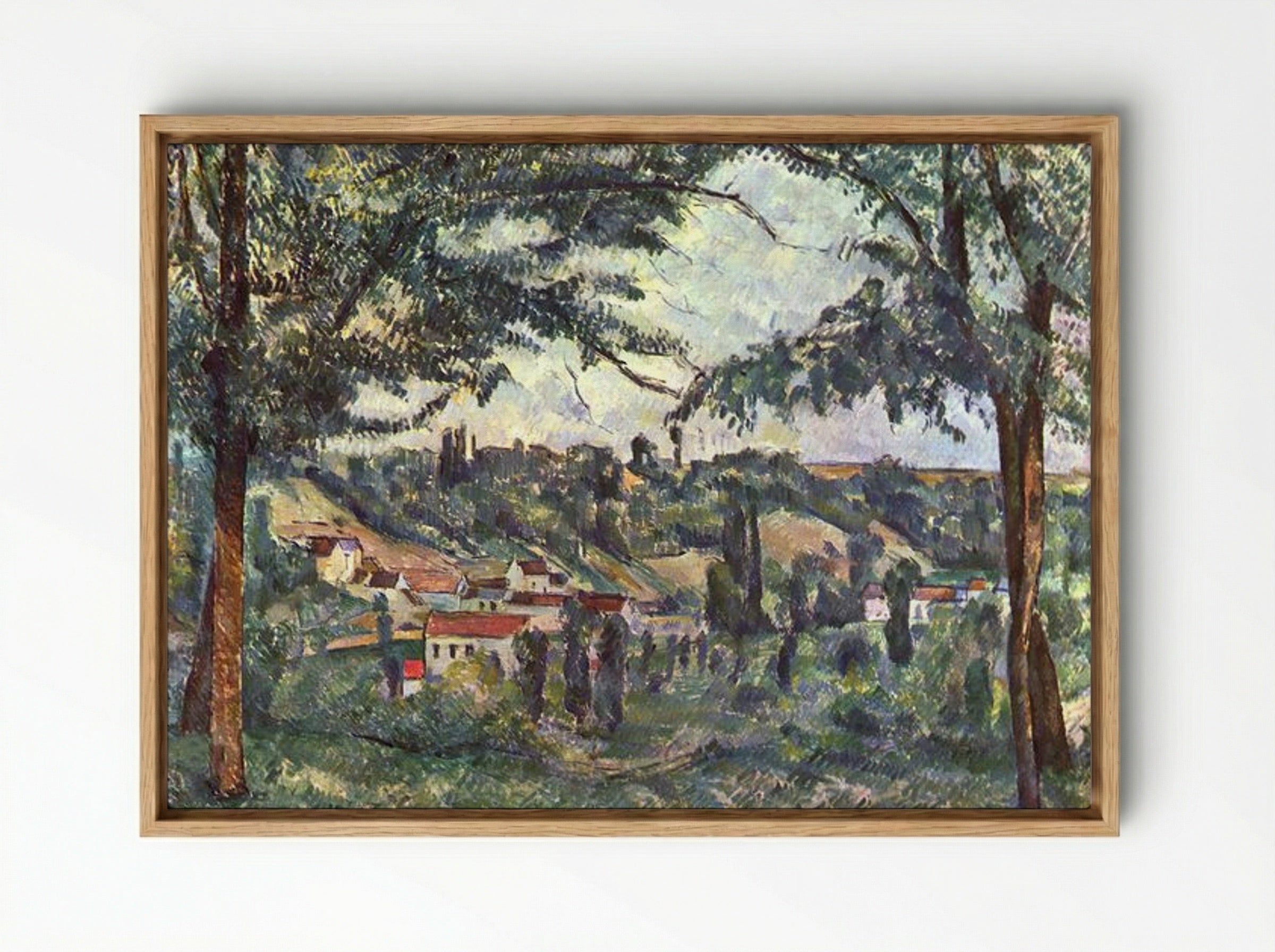 The Hameau des Pâtis - Paul Cézanne - Framed Canvas Wood