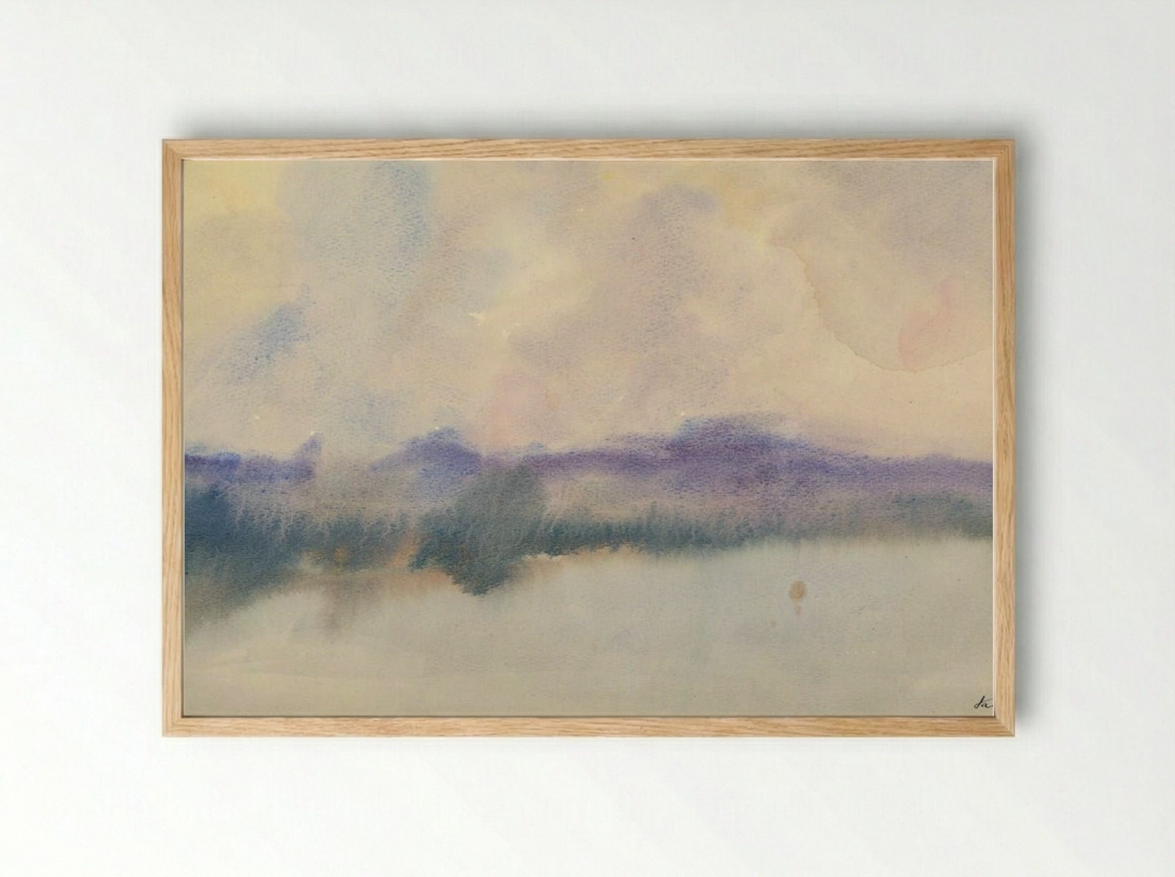 Fog over Fish Pond - Zolo Palugyay - Framed Print Wood