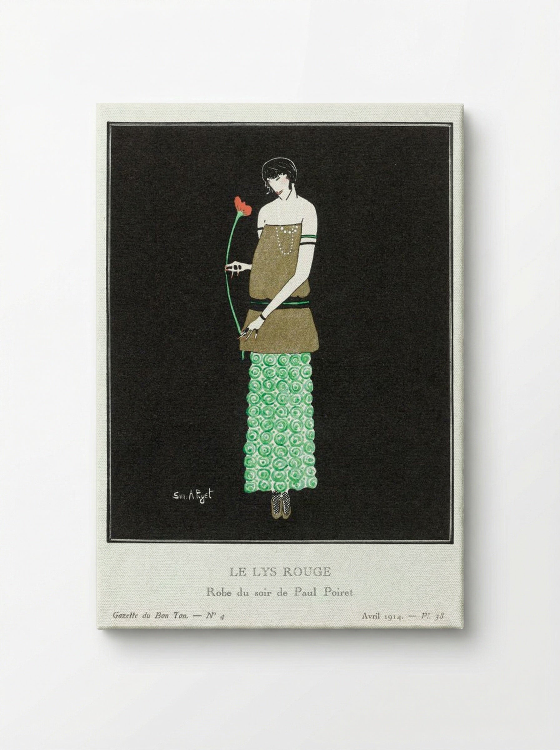 Le Lys Rouge, Robe du Soir de Paul Poiret - Simone A. Puget - Canvas