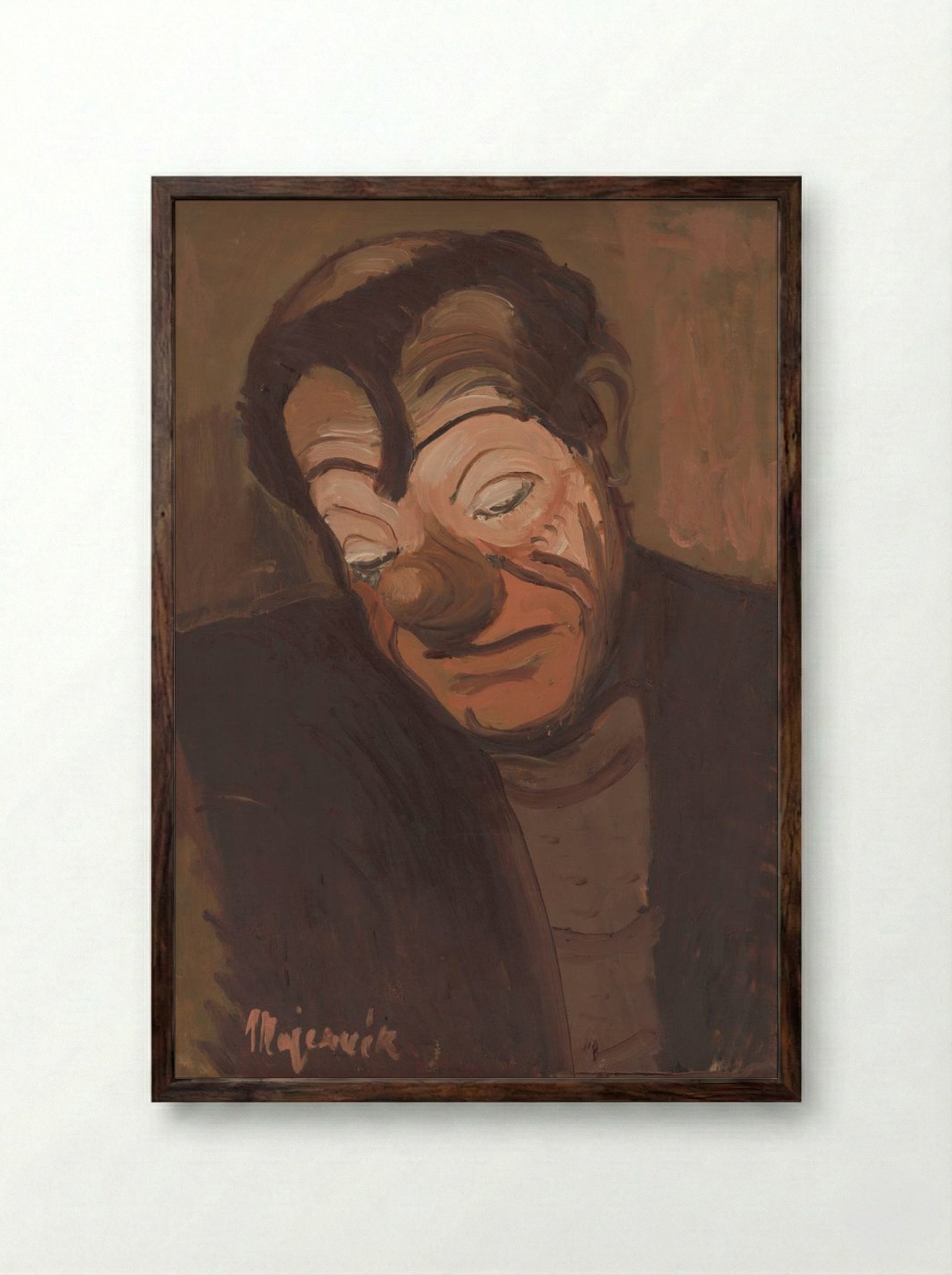 Clown - Cyprián Majerník - Framed Print Dark Wood