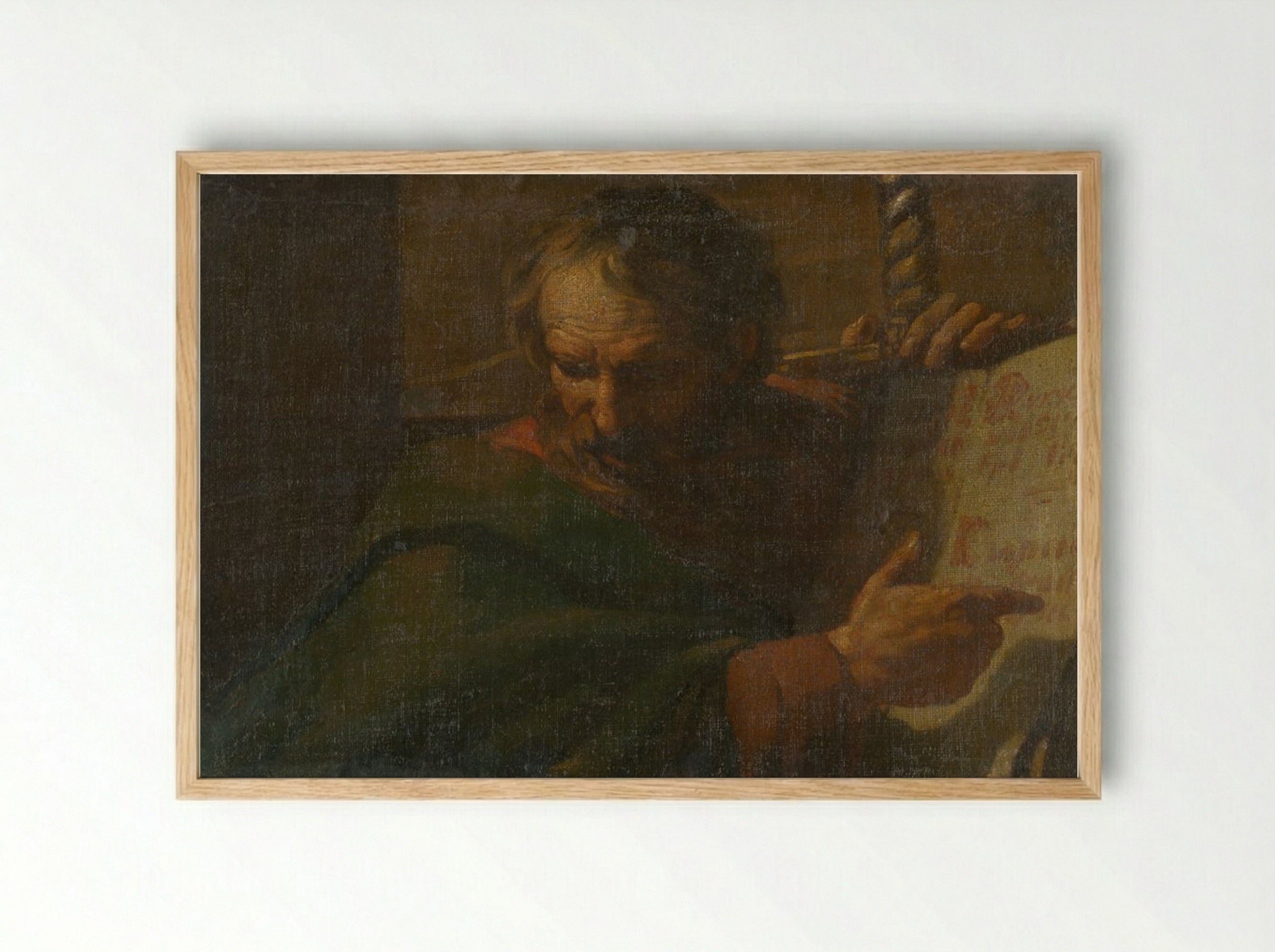 Saint Paul Reading - Rembrandt van Rijn - Framed Print Wood