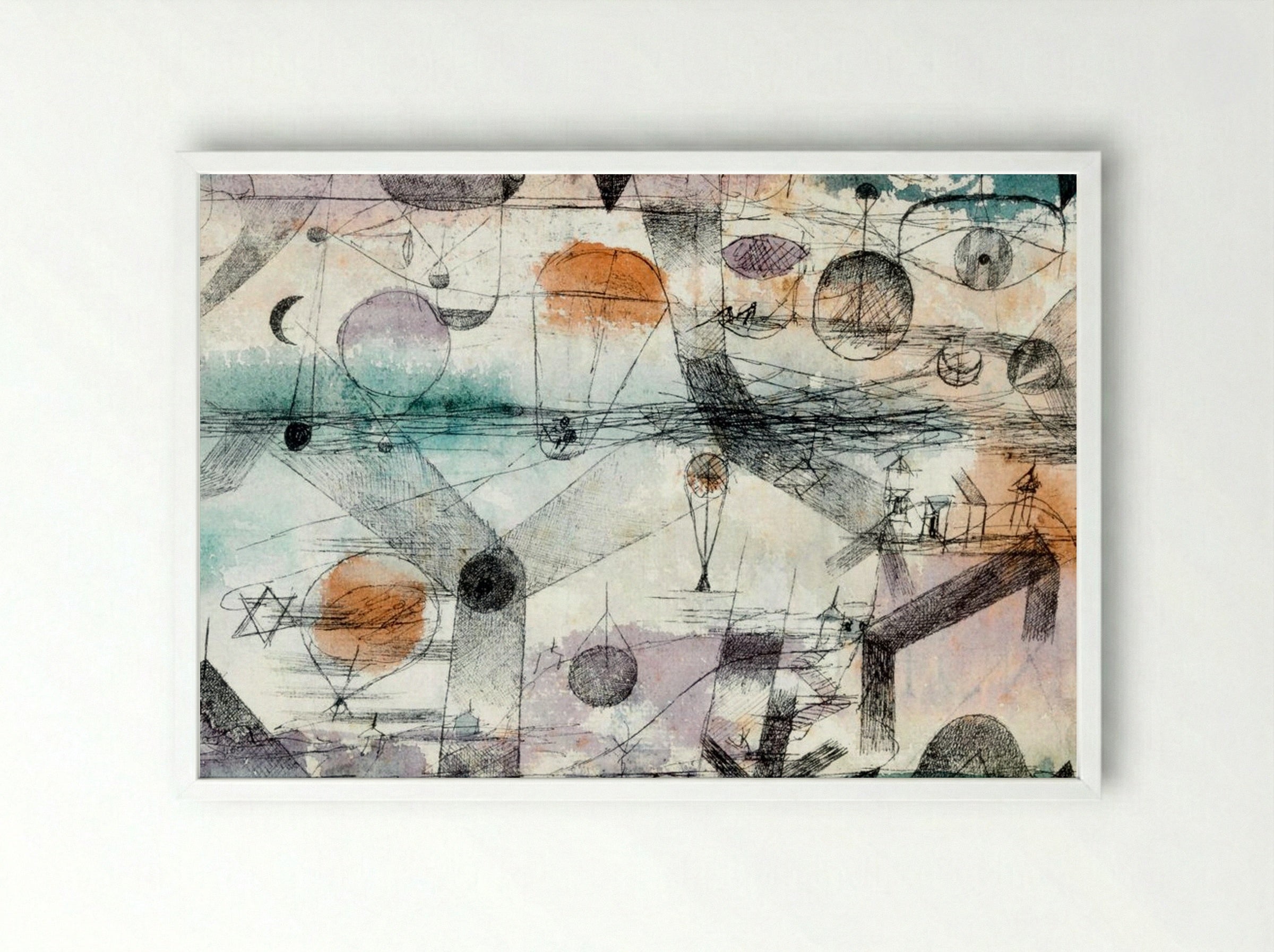 In the Realm of Air - Paul Klee - Framed Print White