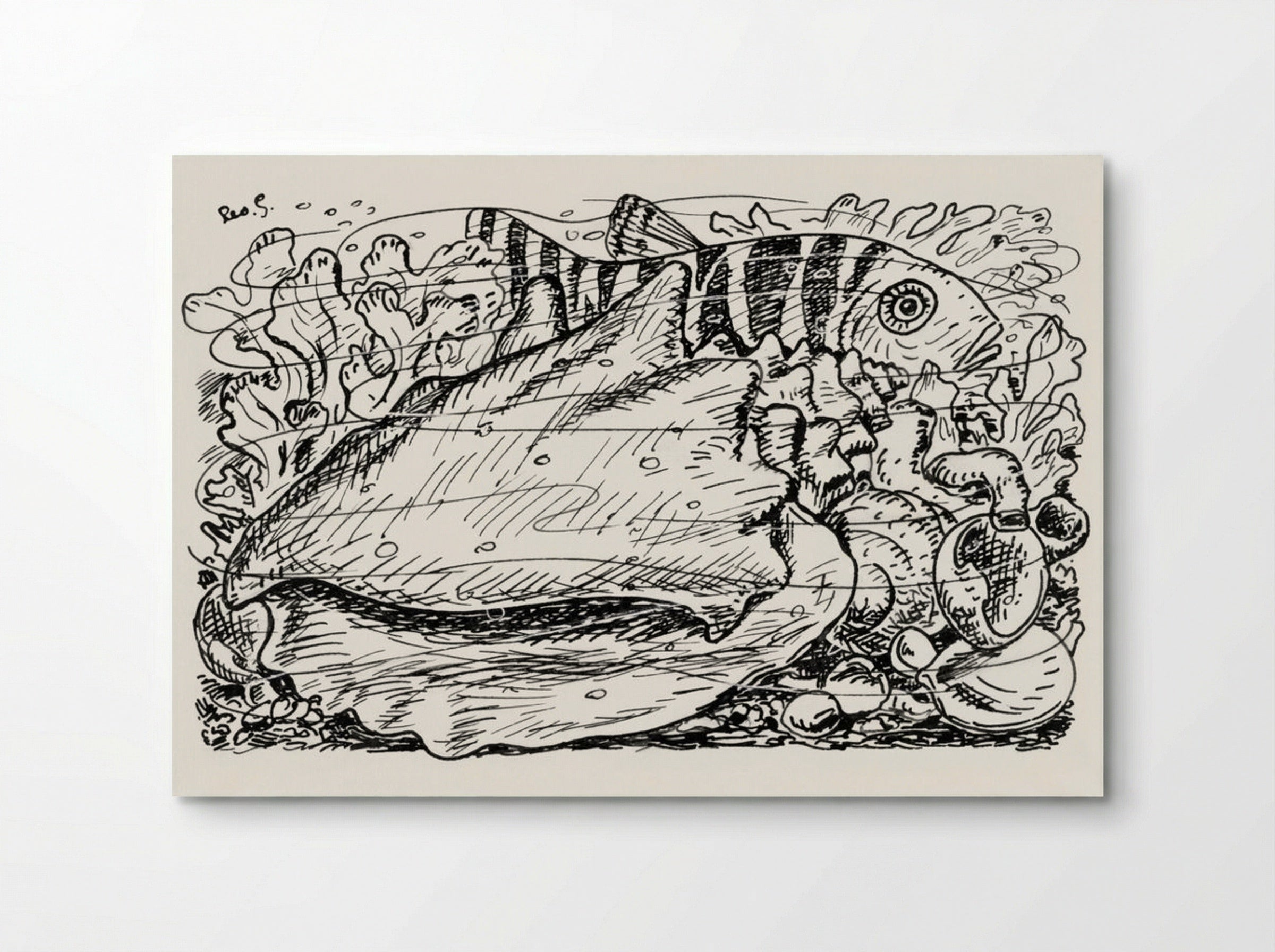 Fish and Shell in the Water - Leo Gestel - Poster