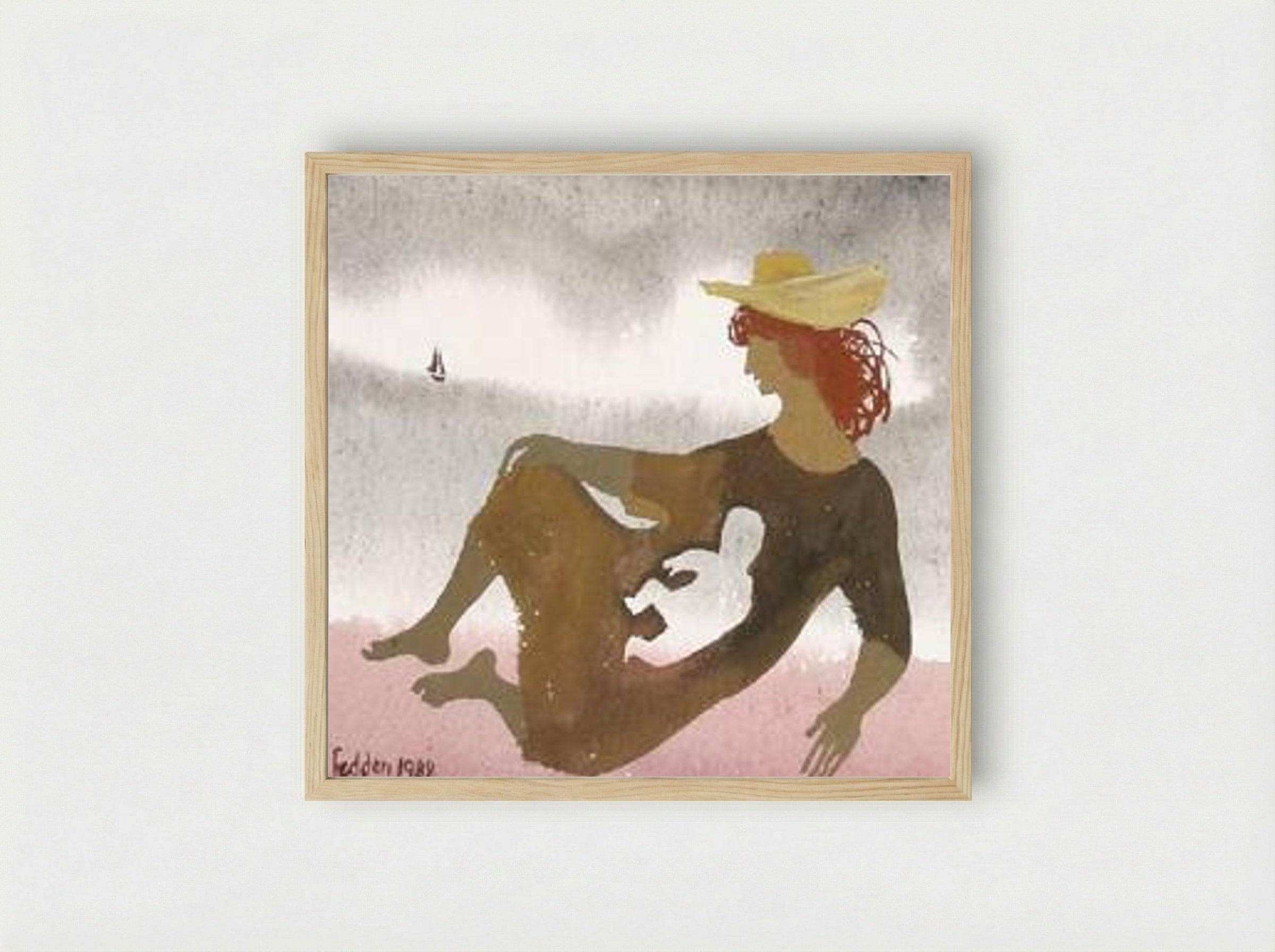 On the Shore - Mary Fedden - Framed Print Wood