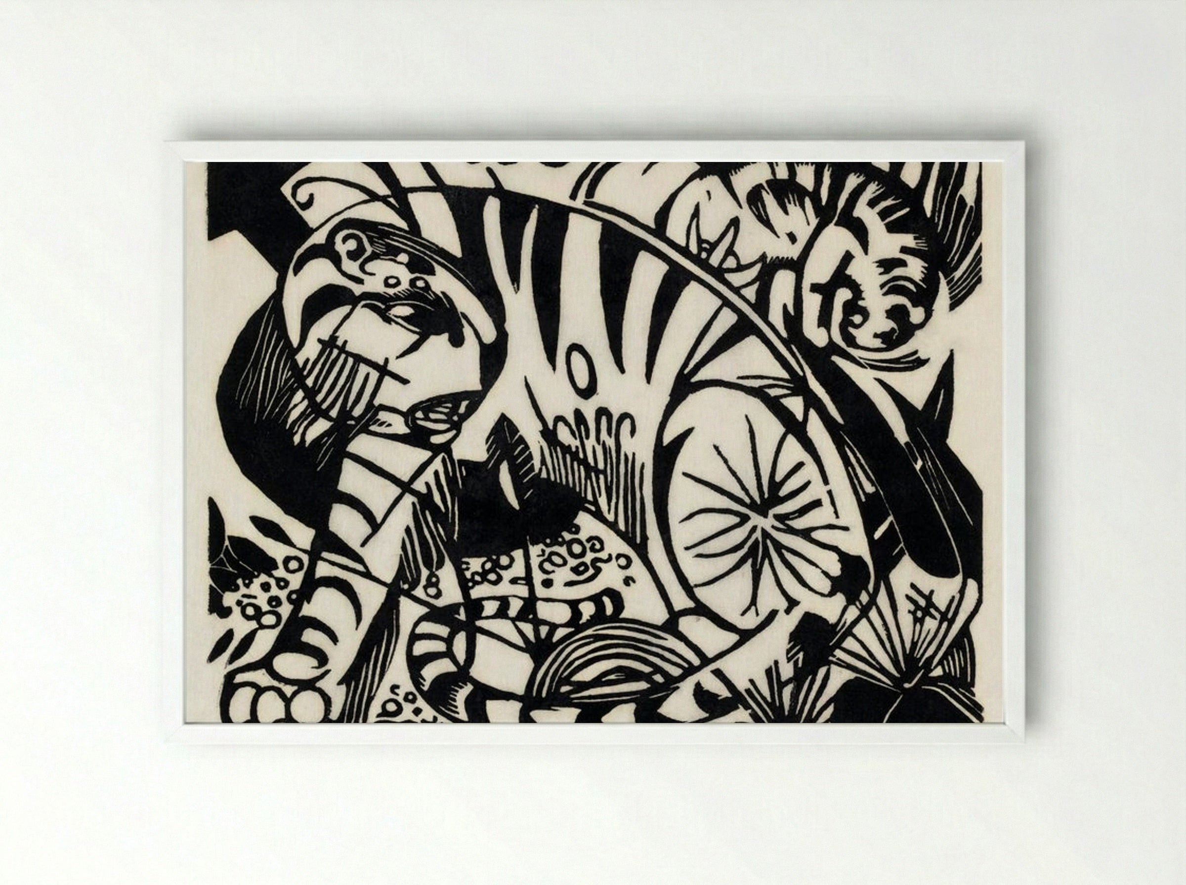 Tiger - Franz Marc - Framed Print White