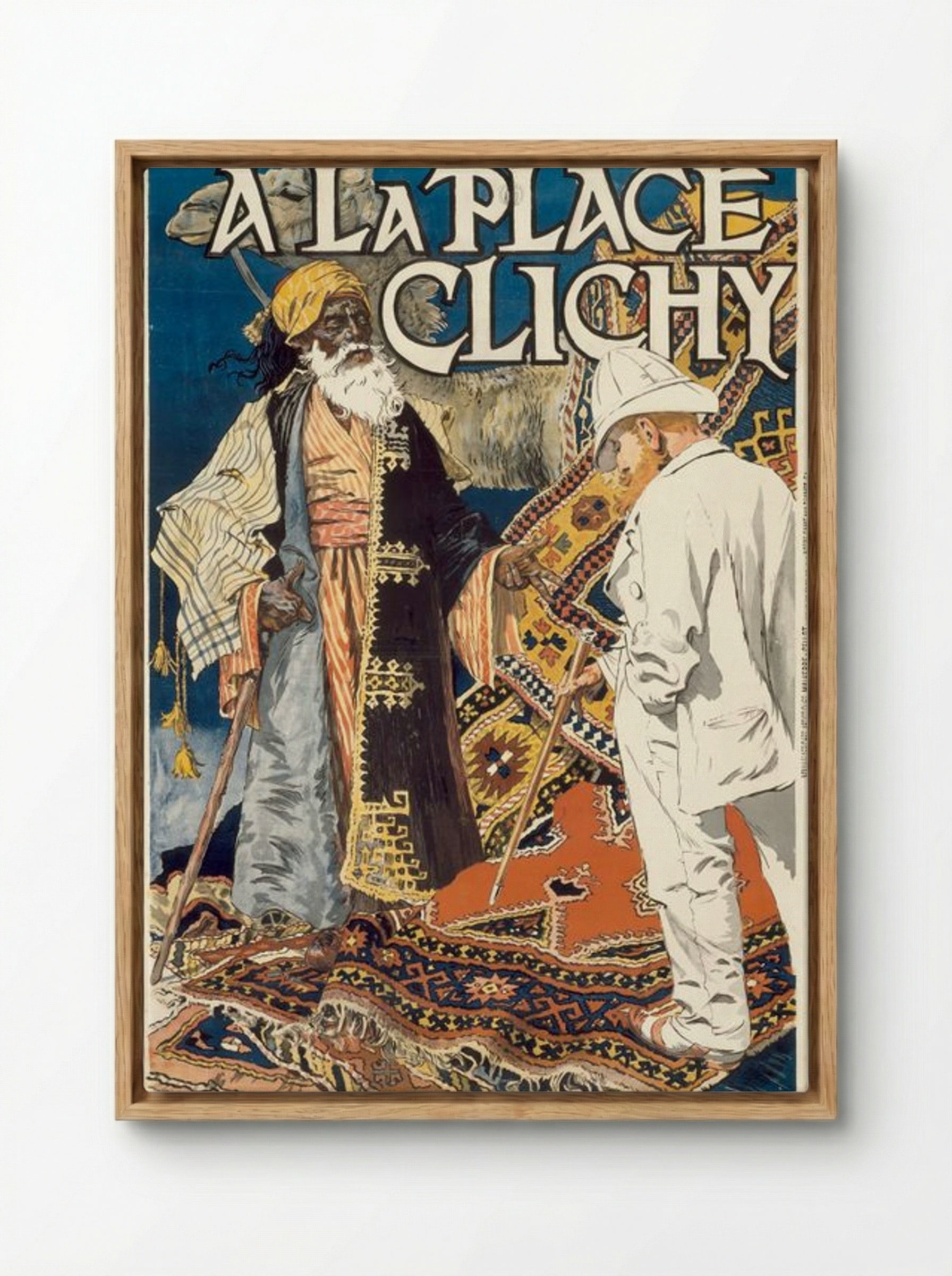 A la Place Clichy - Eugène Samuel Grasset - Framed Canvas Wood