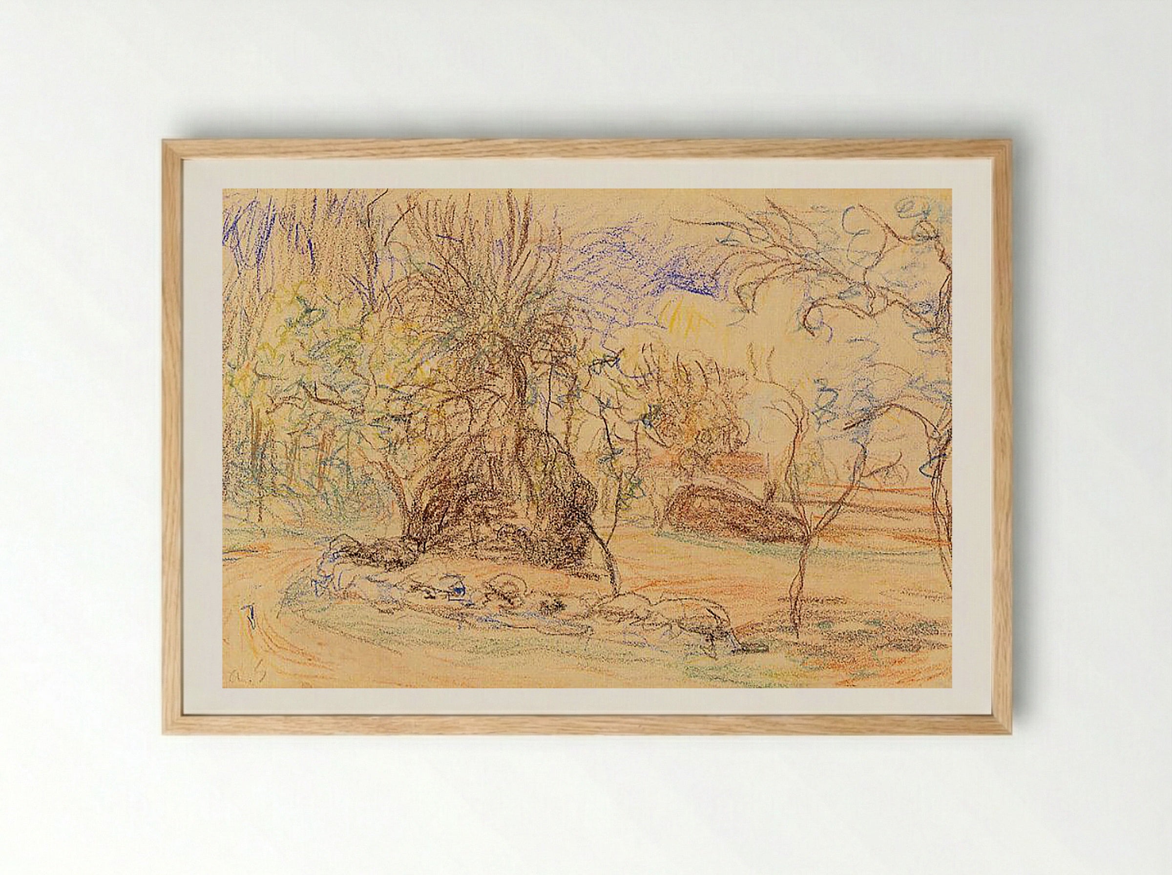 Orchard in Spring - Alfred Sisley - Framed Print Wood