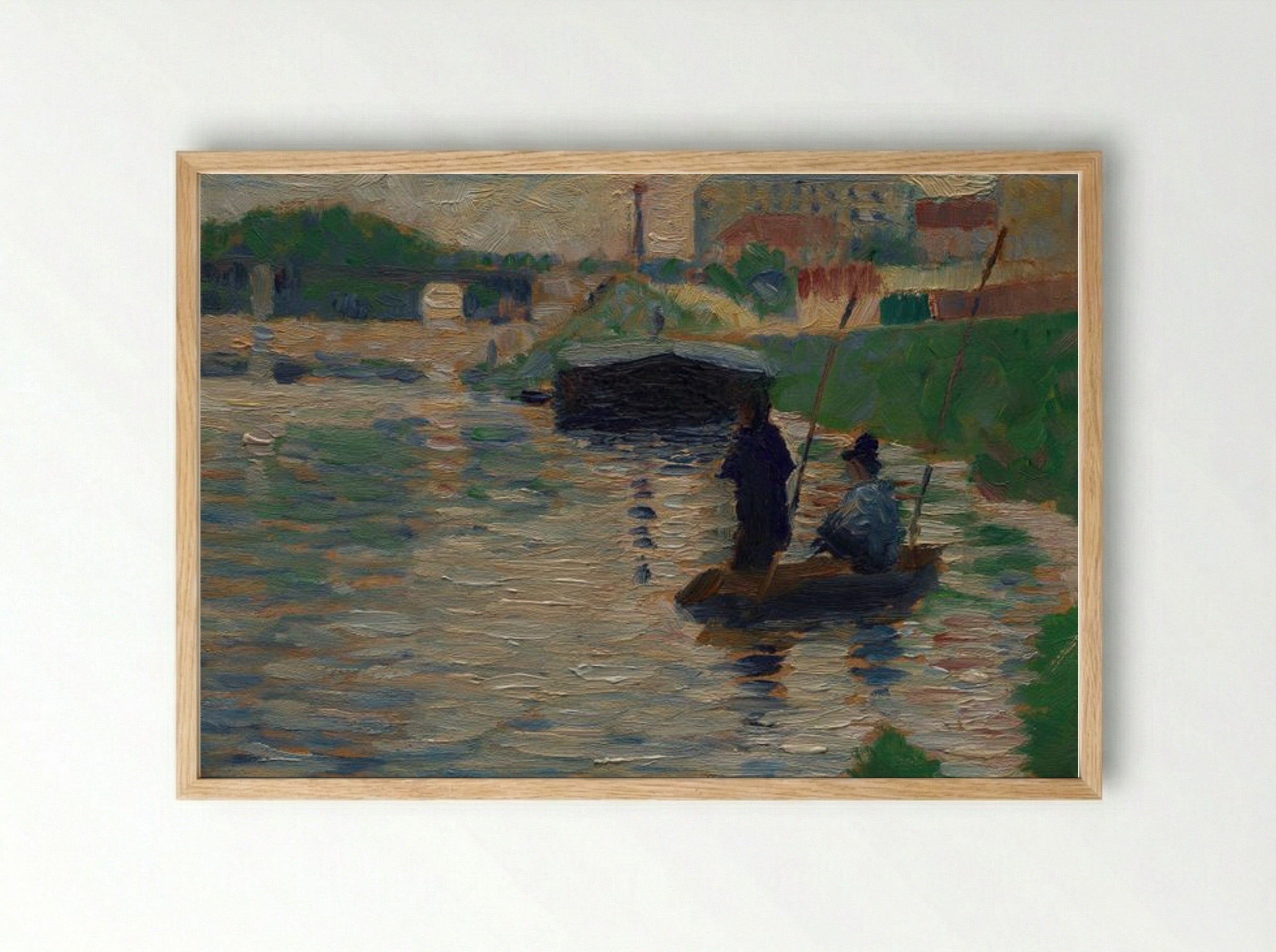View of the Seine - Georges Seurat - Framed Print Wood