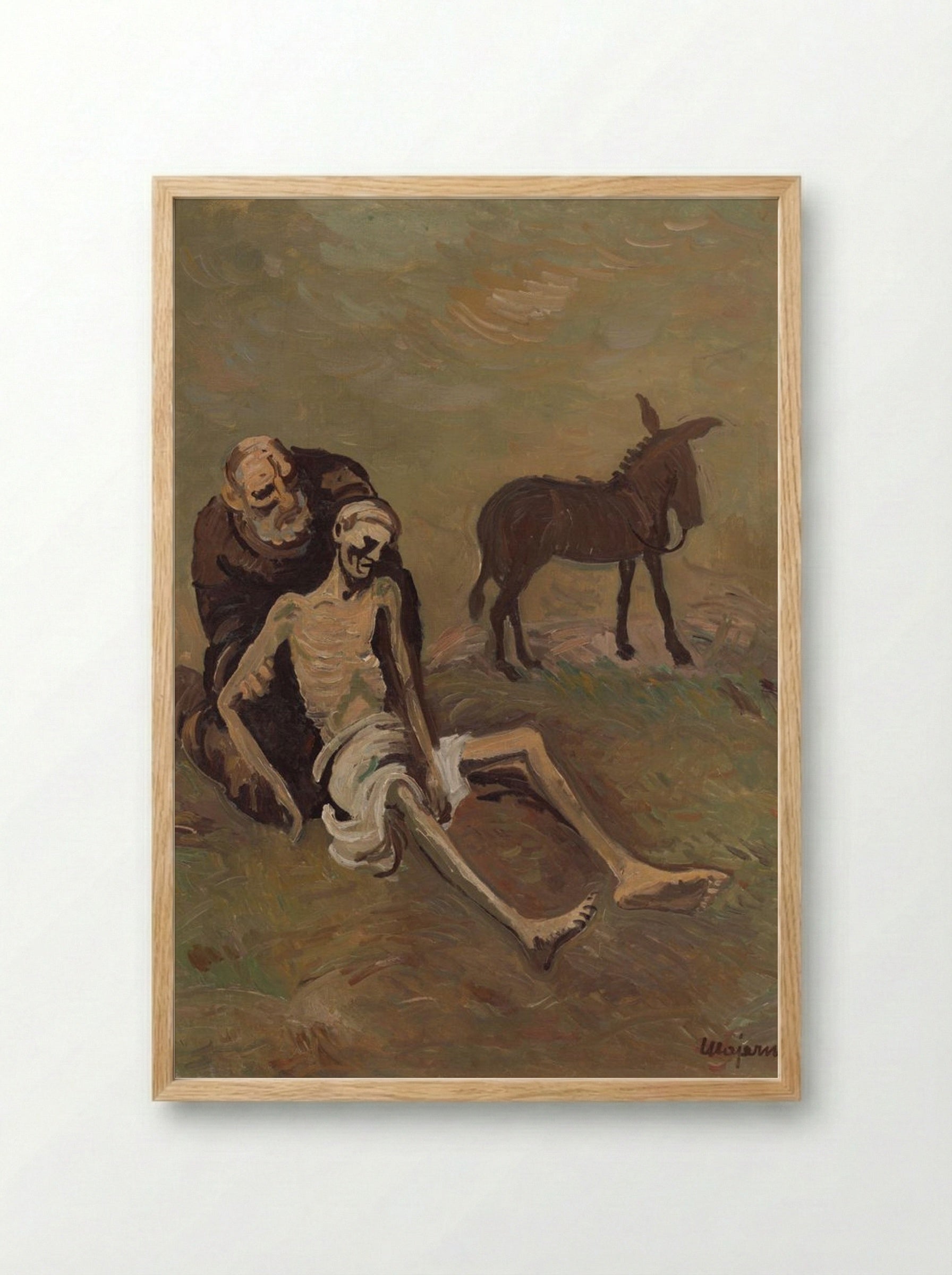 The Good Samaritan - Cyprián Majerník - Framed Print Wood