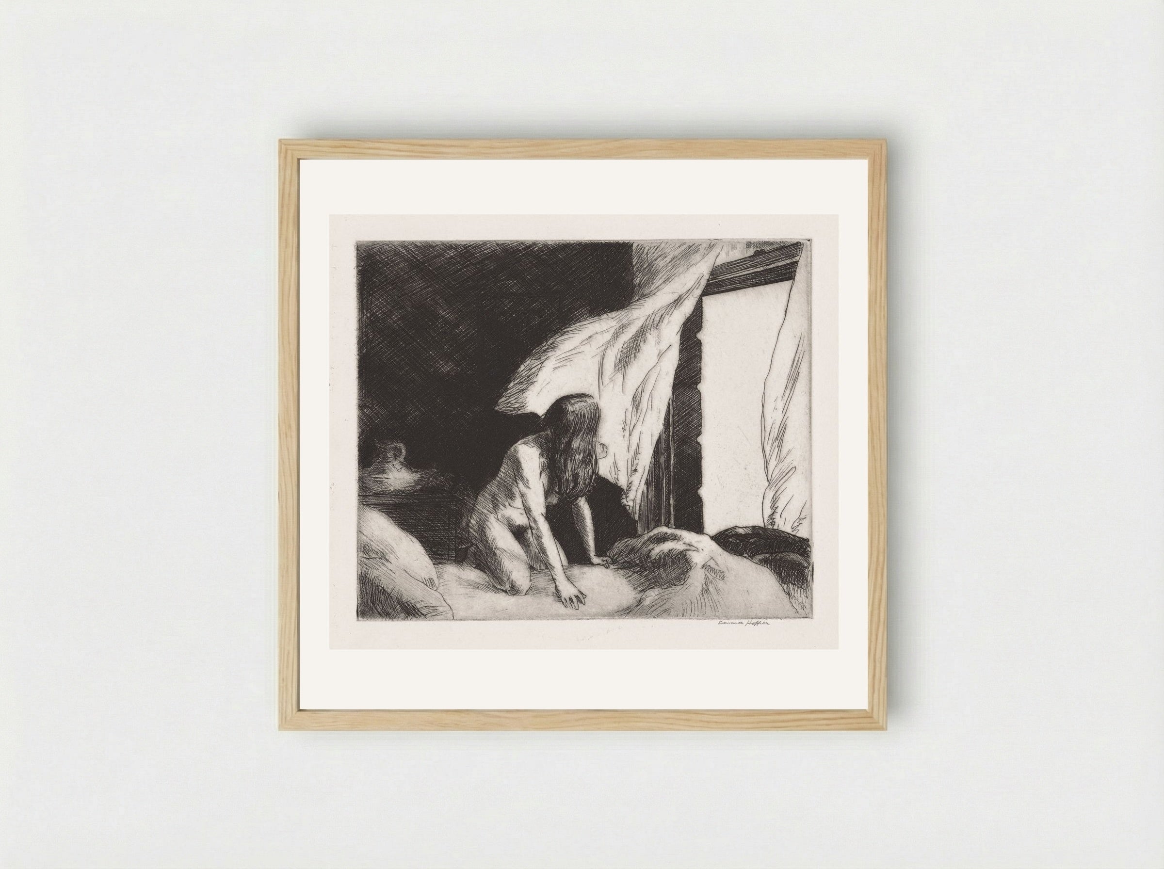The Evening Wind - Edward Hopper - Framed Print Wood