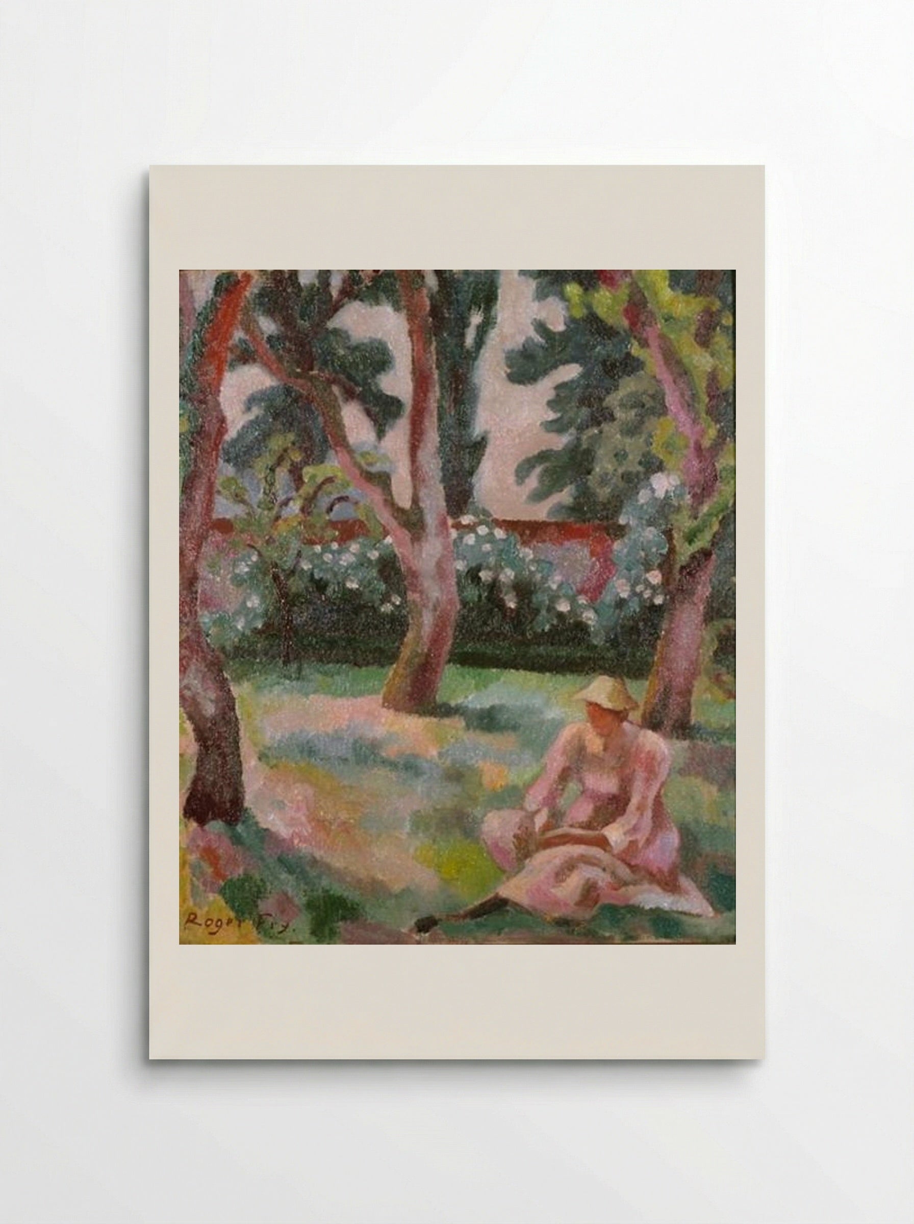 Orchard, Woman Seated in a Garden - Roger Fry - Poster