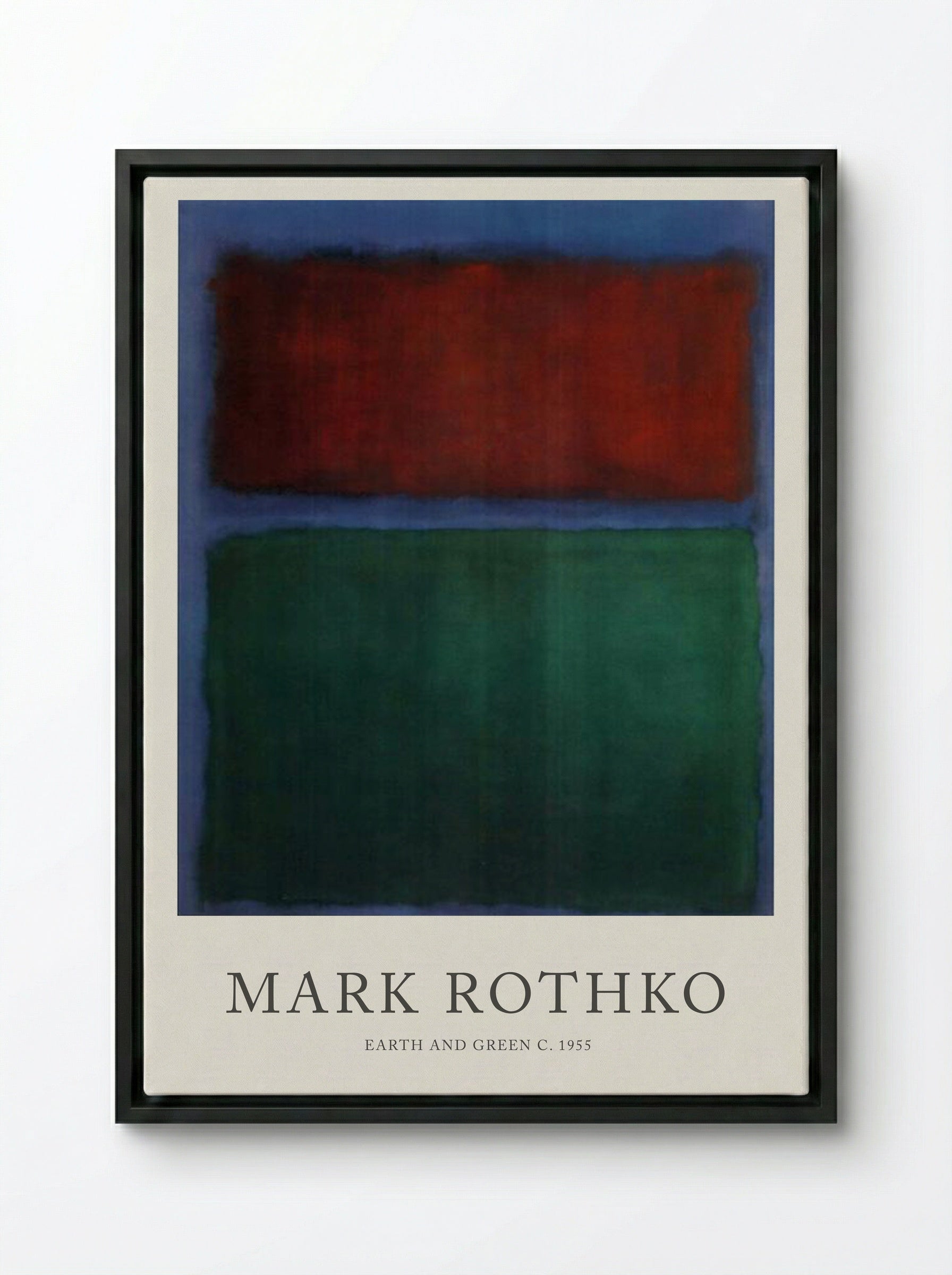 Earth and Green - Mark Rothko - Framed Canvas Black