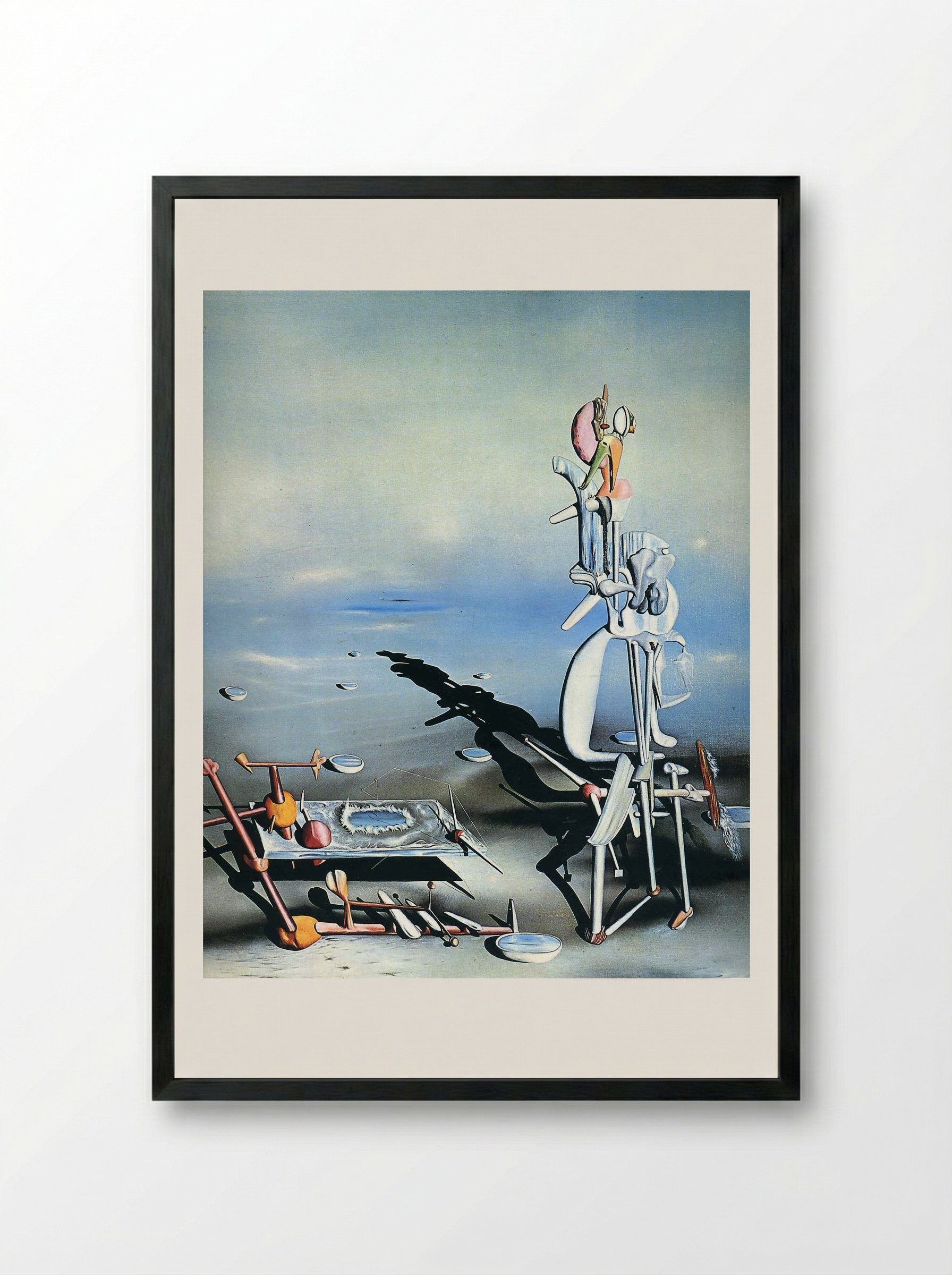 Indefined Divisibility - Yves Tanguy - Framed Print Black