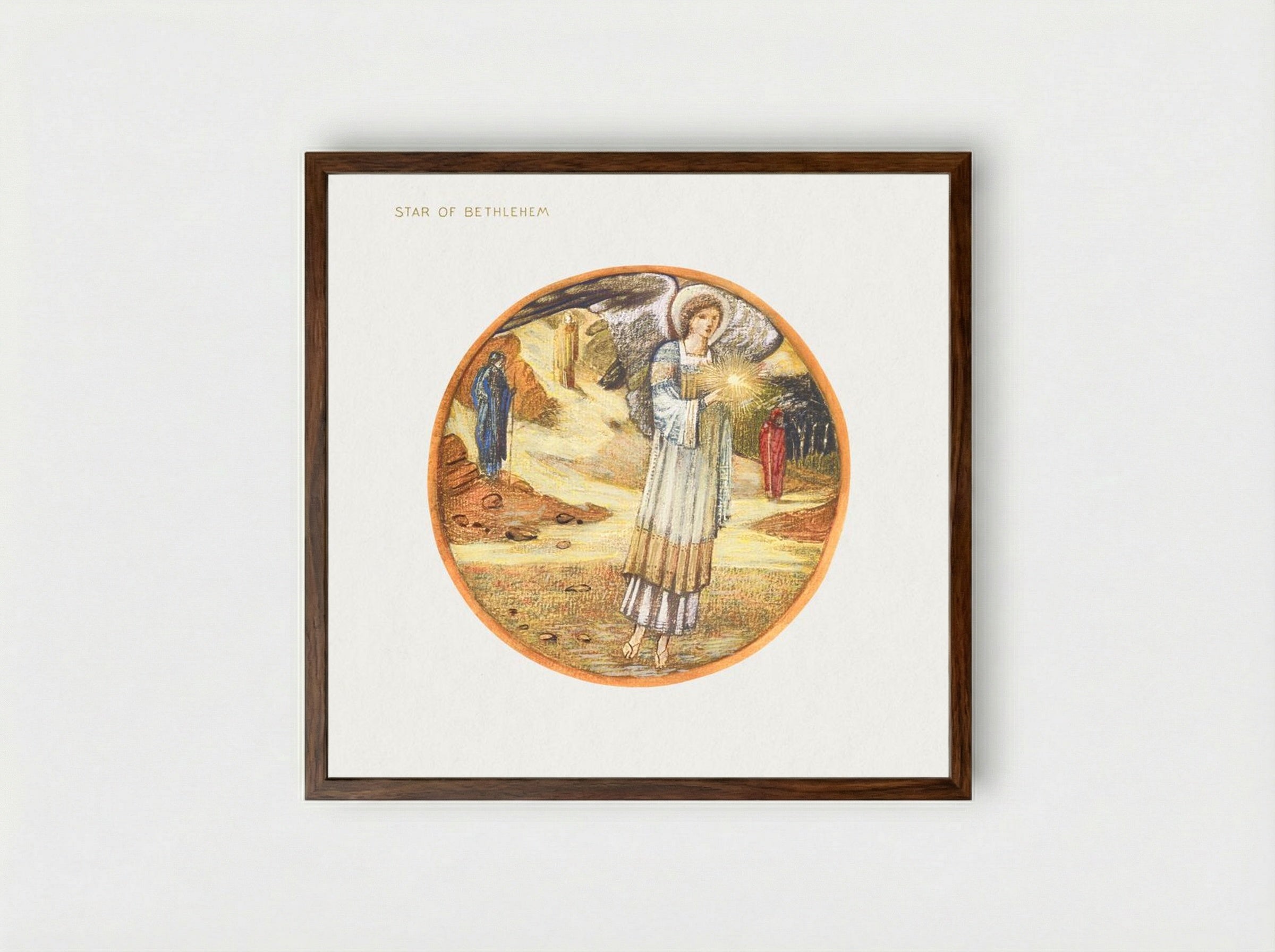 Star of Bethlehem - Edward Burne-Jones - Framed Print Dark Wood