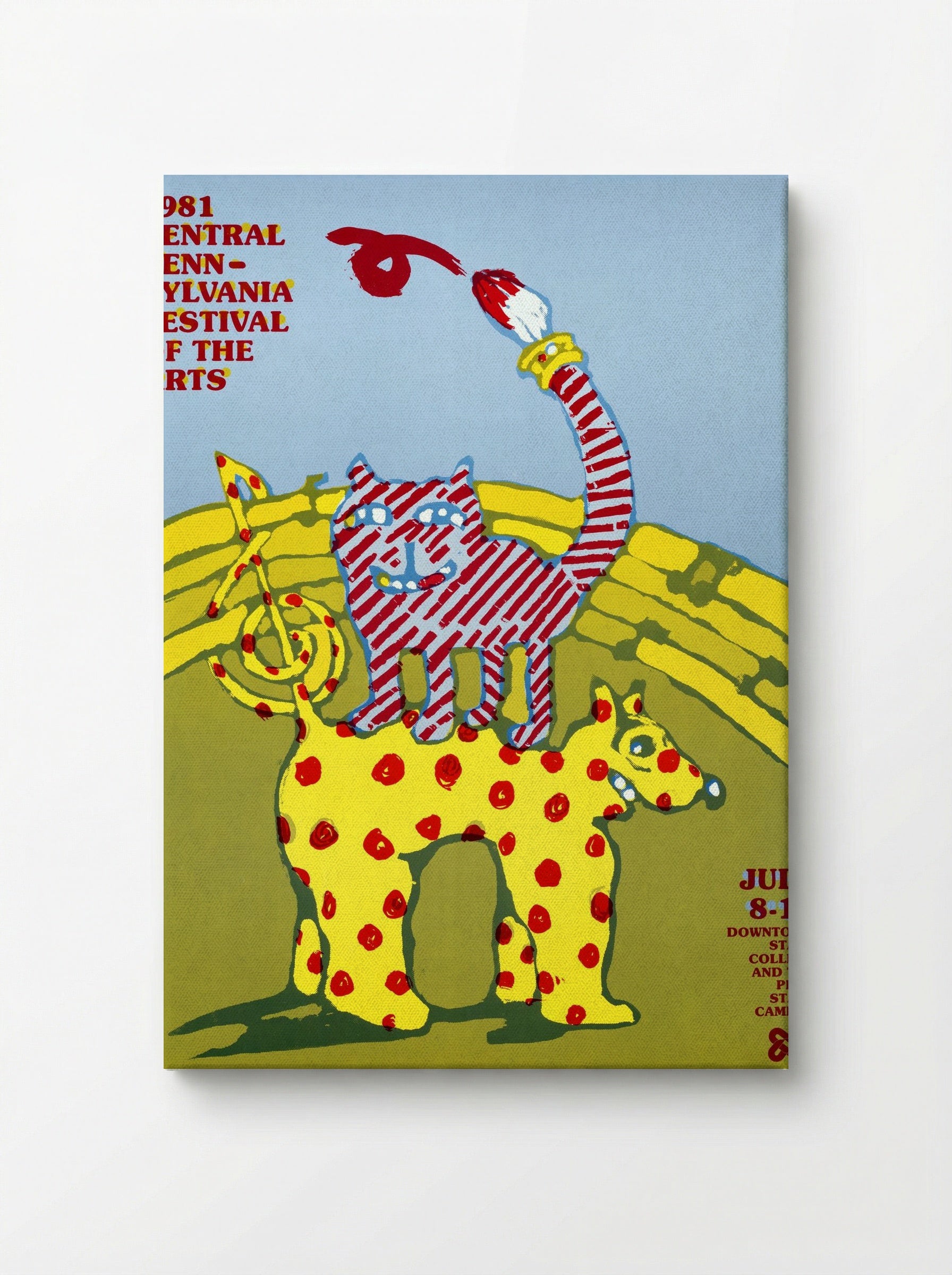 1981 Central Pennsylvania Festival of the Arts Poster - Larry Scharmett - Canvas