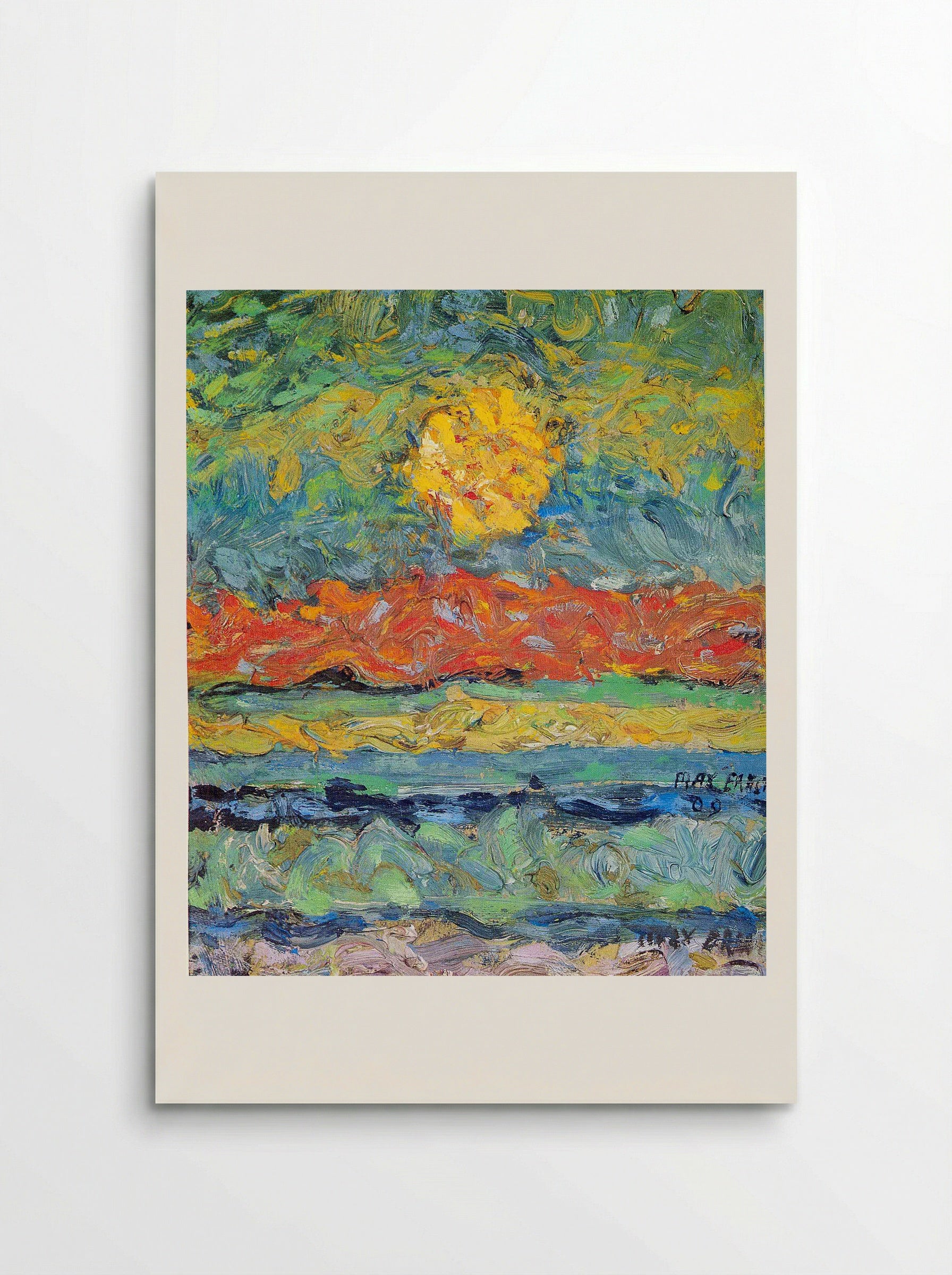 Landscape with Sun - Max Fahrenkrug - Poster