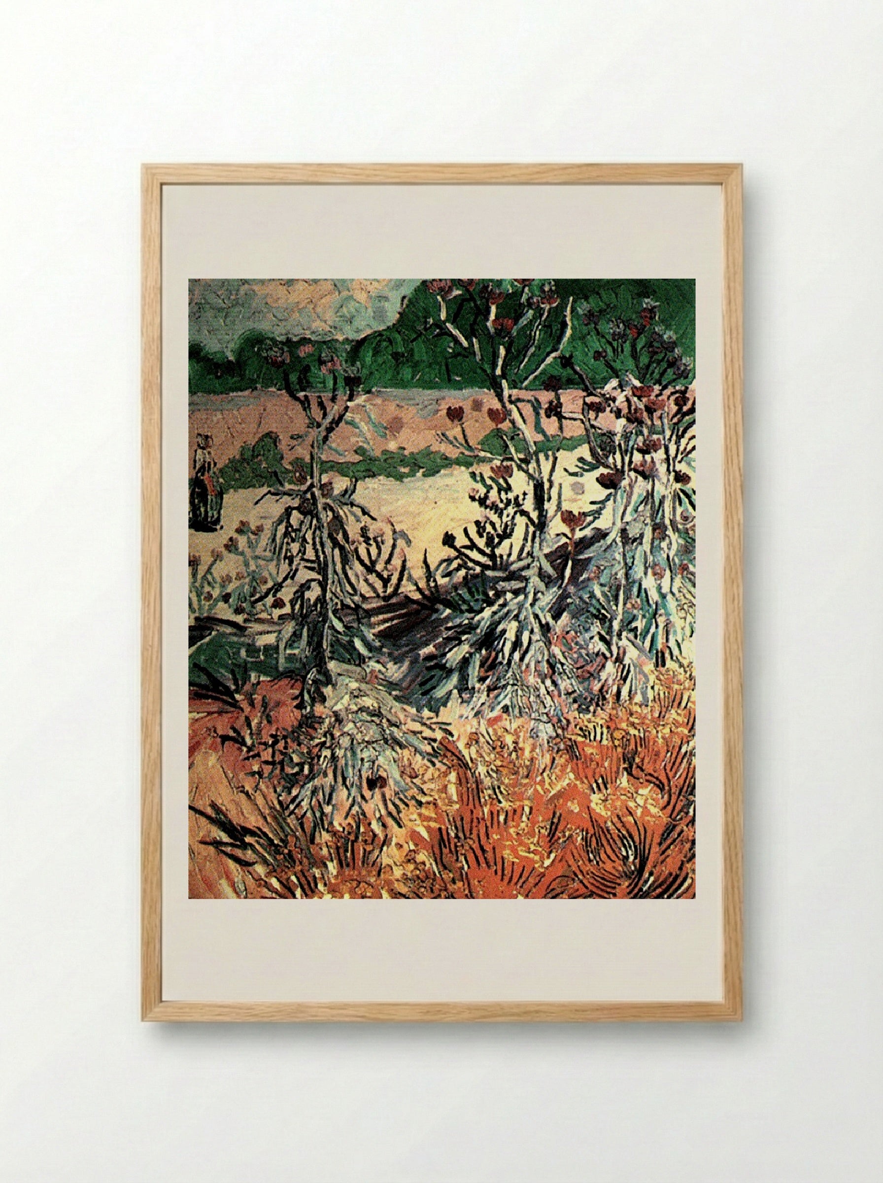 Thistles in a Field - Vincent van Gogh - Framed Print Wood