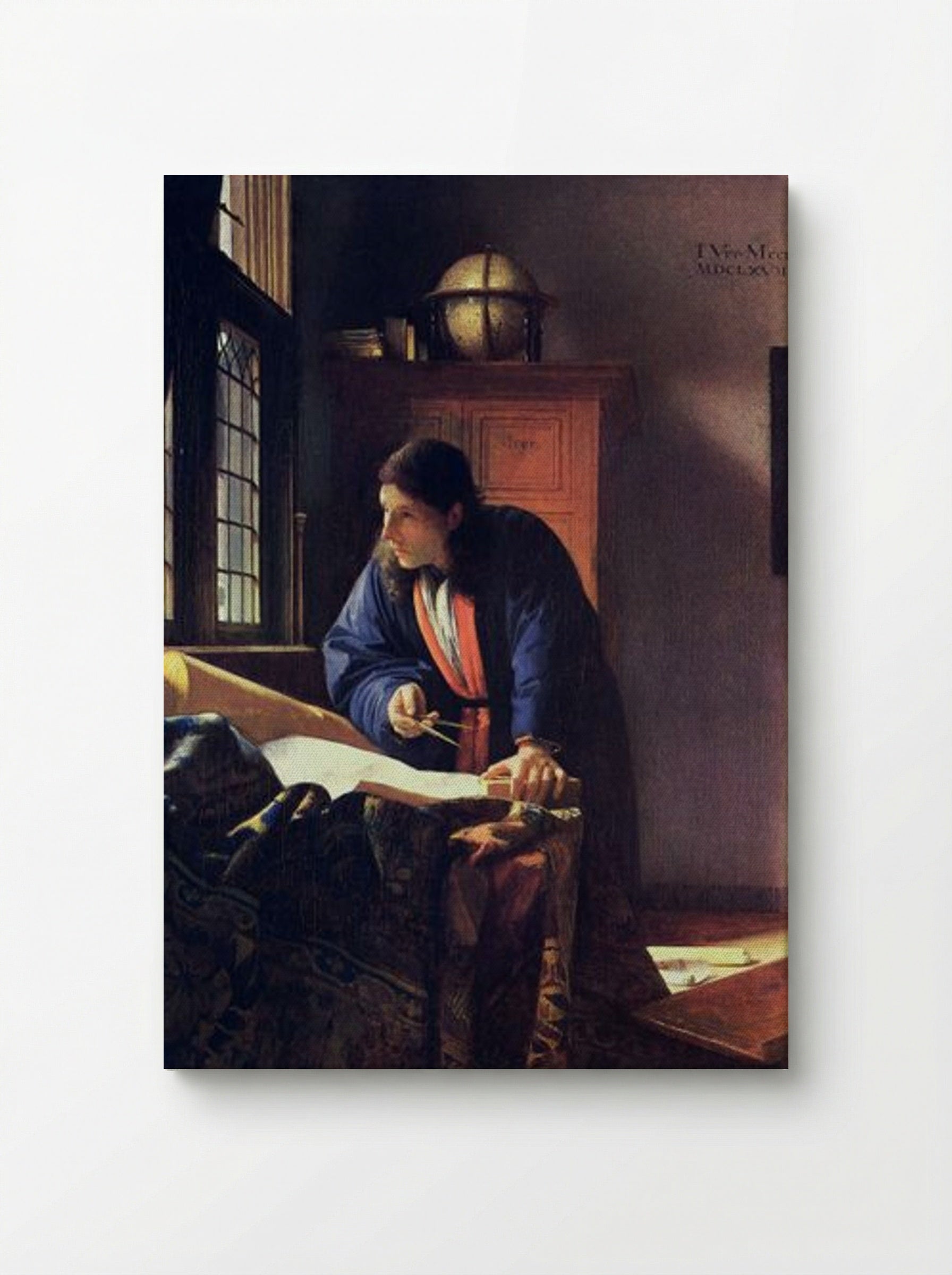 The Geographer - Johannes Vermeer - Canvas