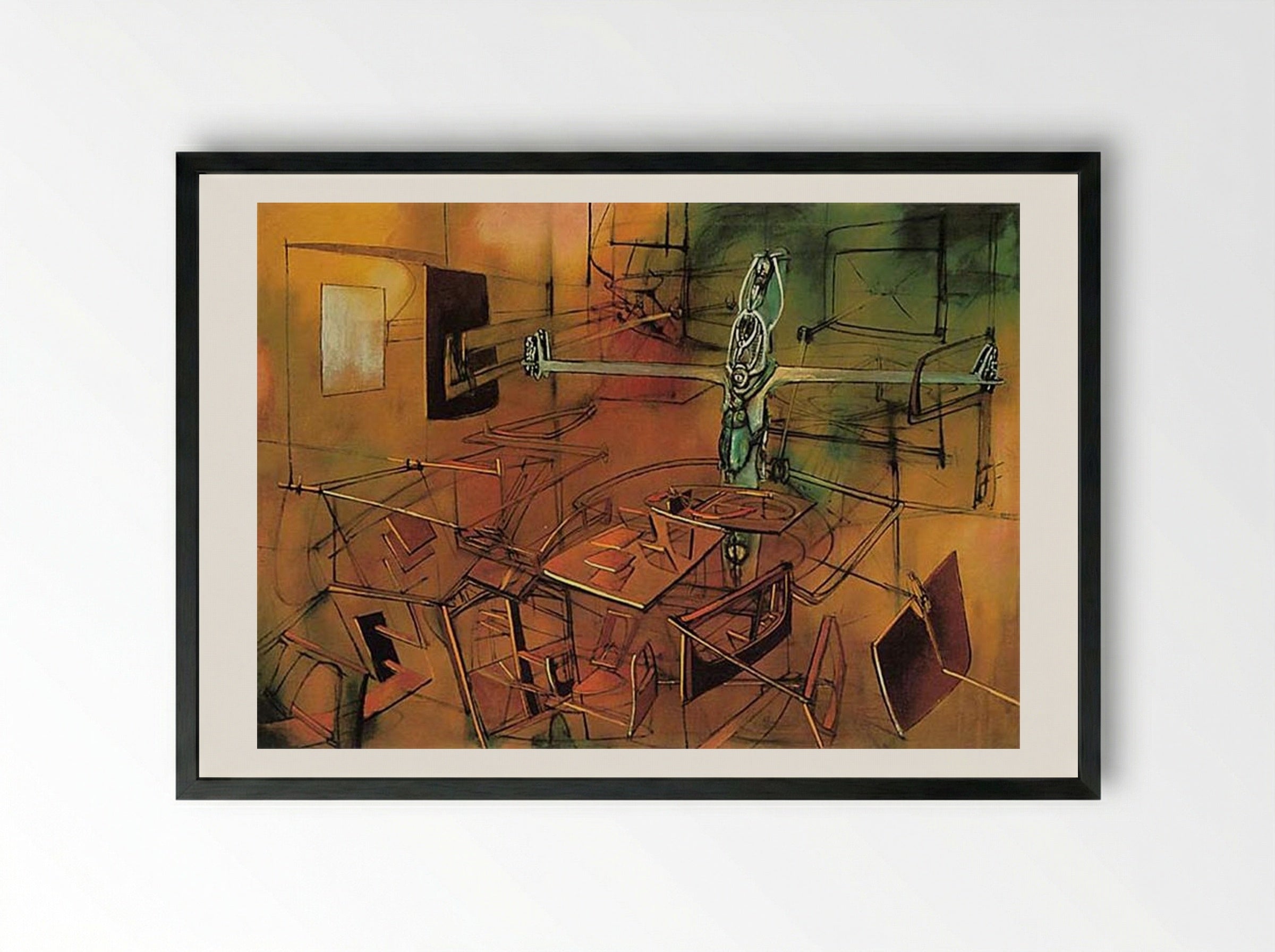 A Grave Situation - Roberto Matta - Framed Print Black