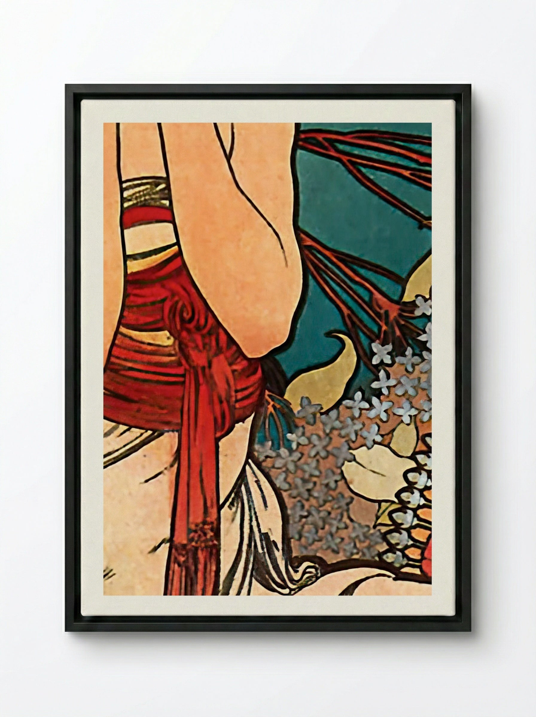 Monaco Monte-Carlo - Alfons Mucha - Framed Canvas Black