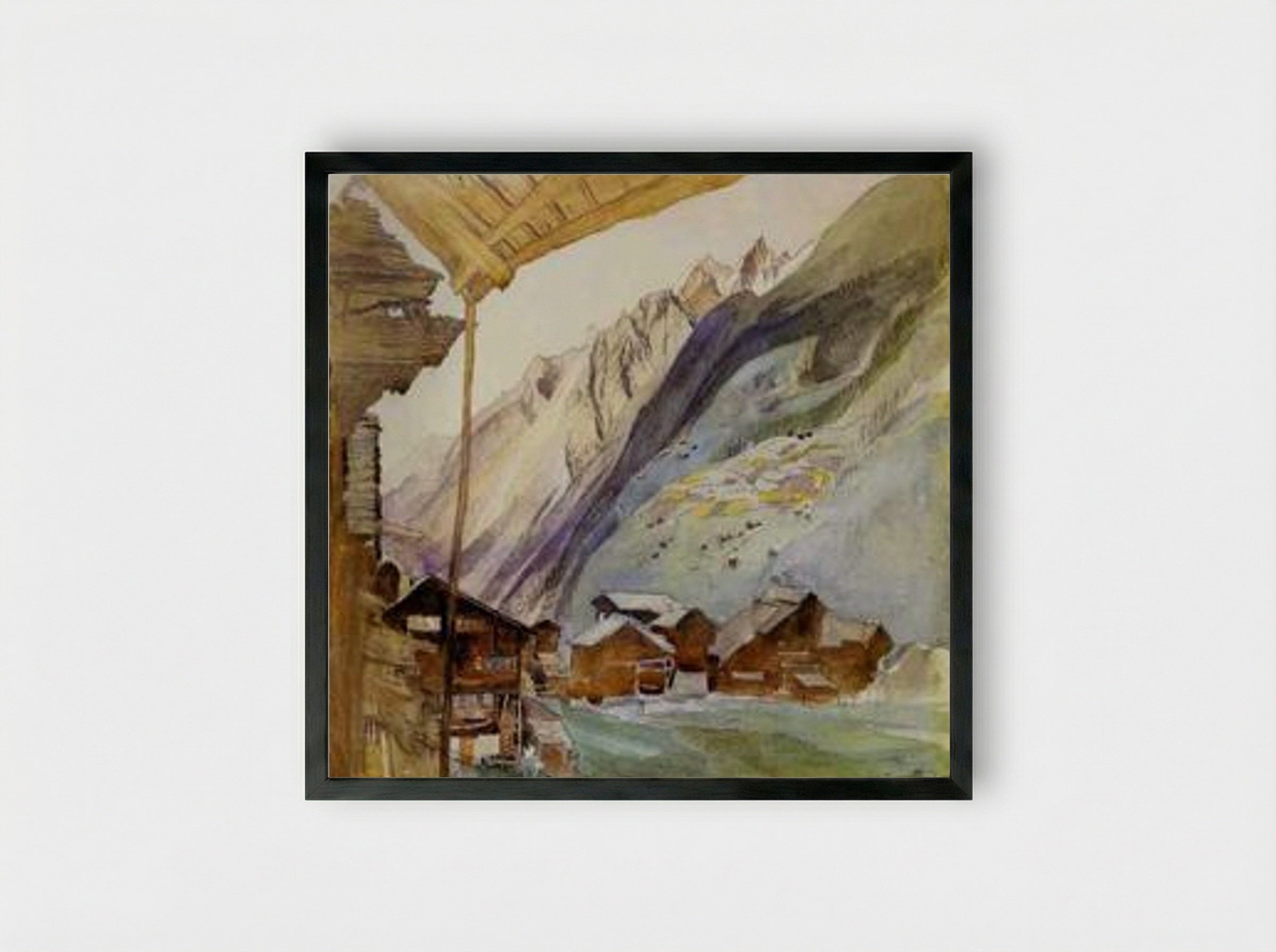 Zermatt - John Ruskin - Framed Print Black