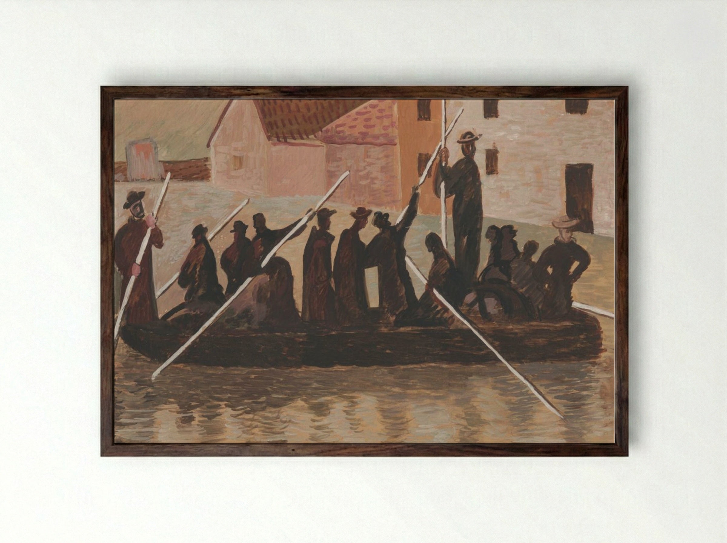 The Flood - Cyprián Majerník - Framed Print Dark Wood