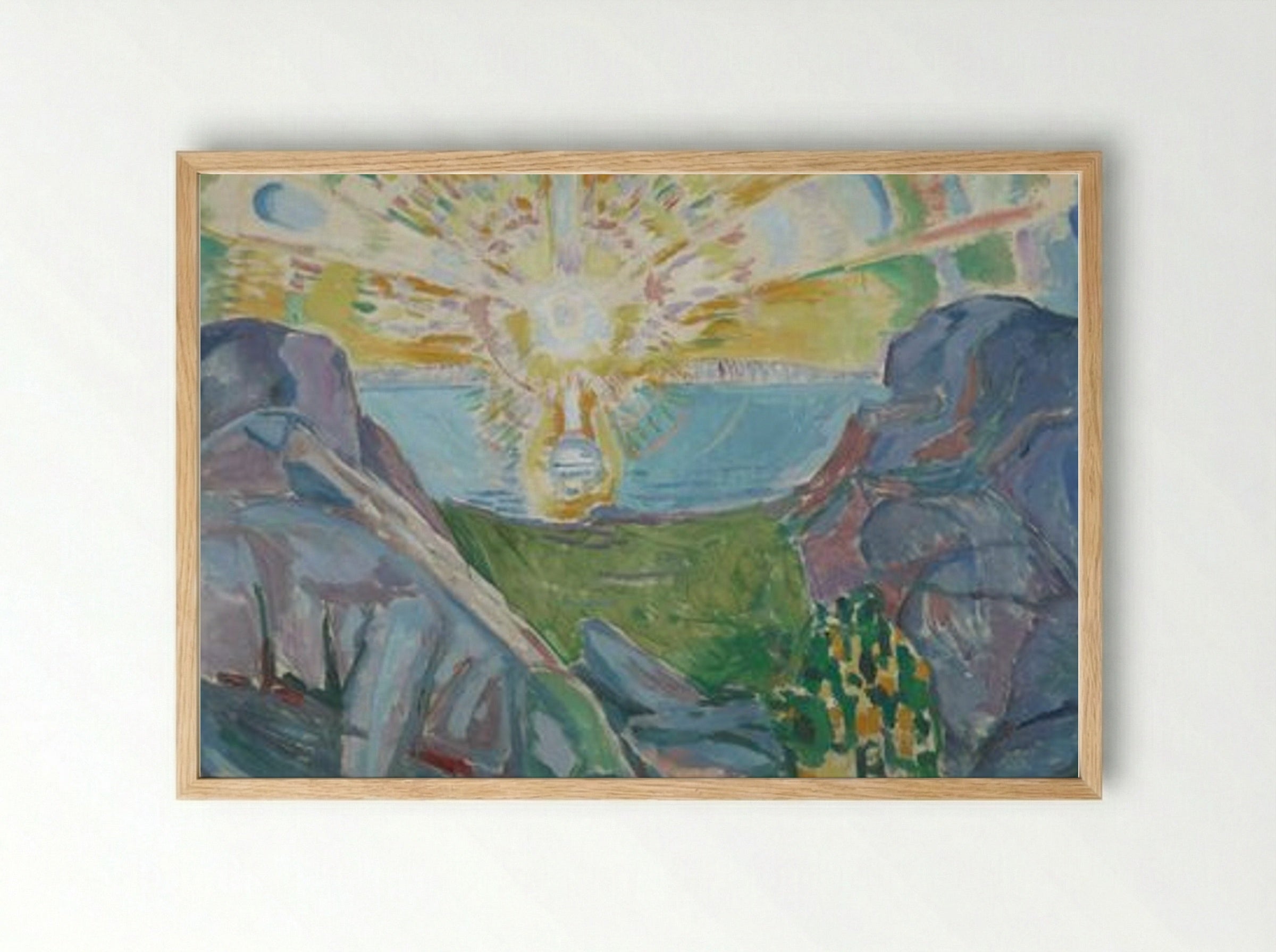 The Sun - Edvard Munch - Framed Print Wood