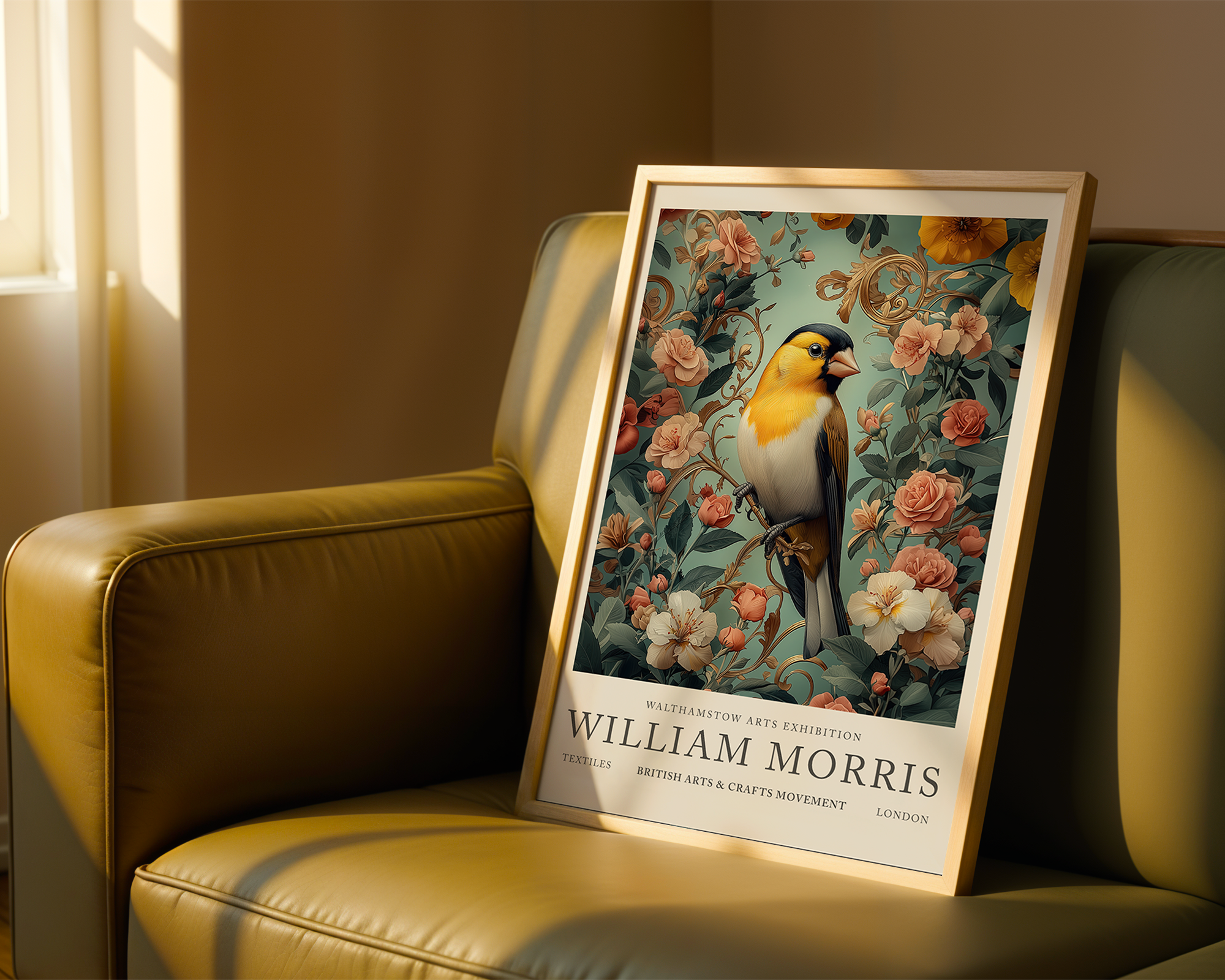 goldfinch-glow-william-morris mockup