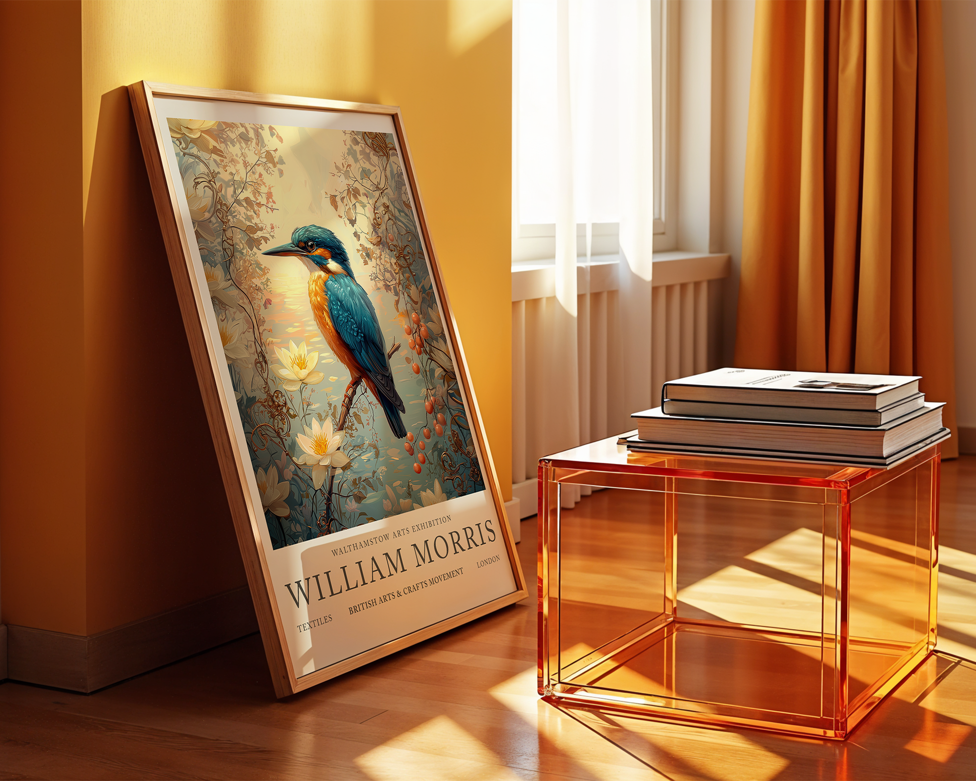 kingfisher-calm-william-morris mockup