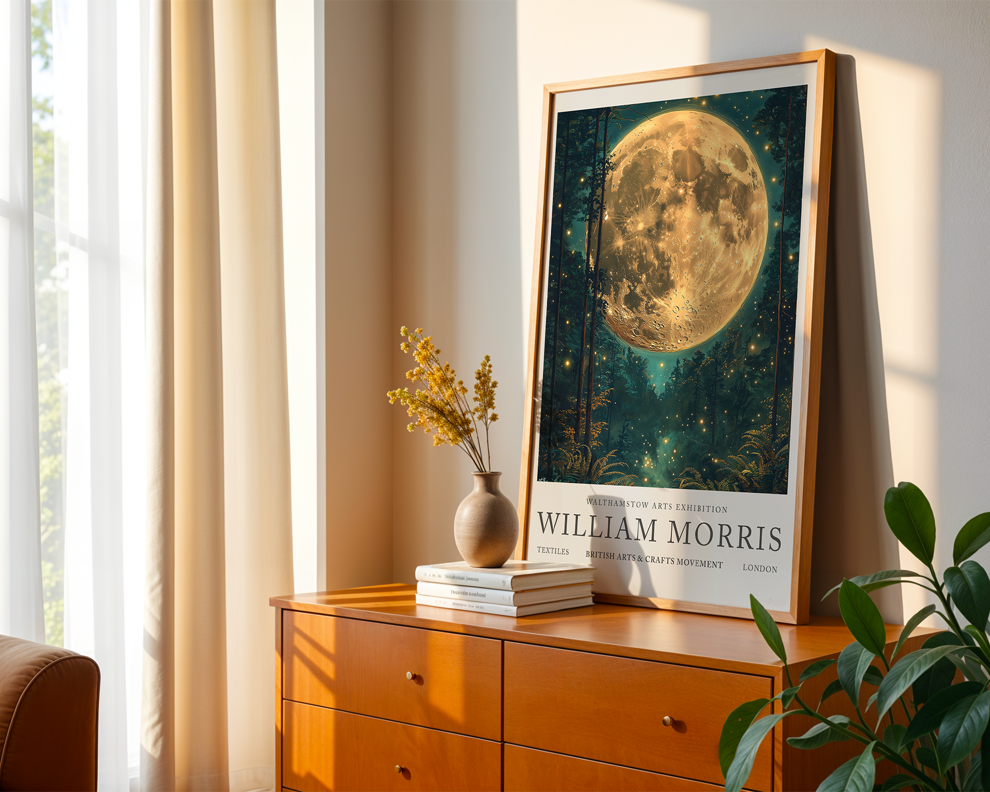moonlit-forest-william-morris mockup
