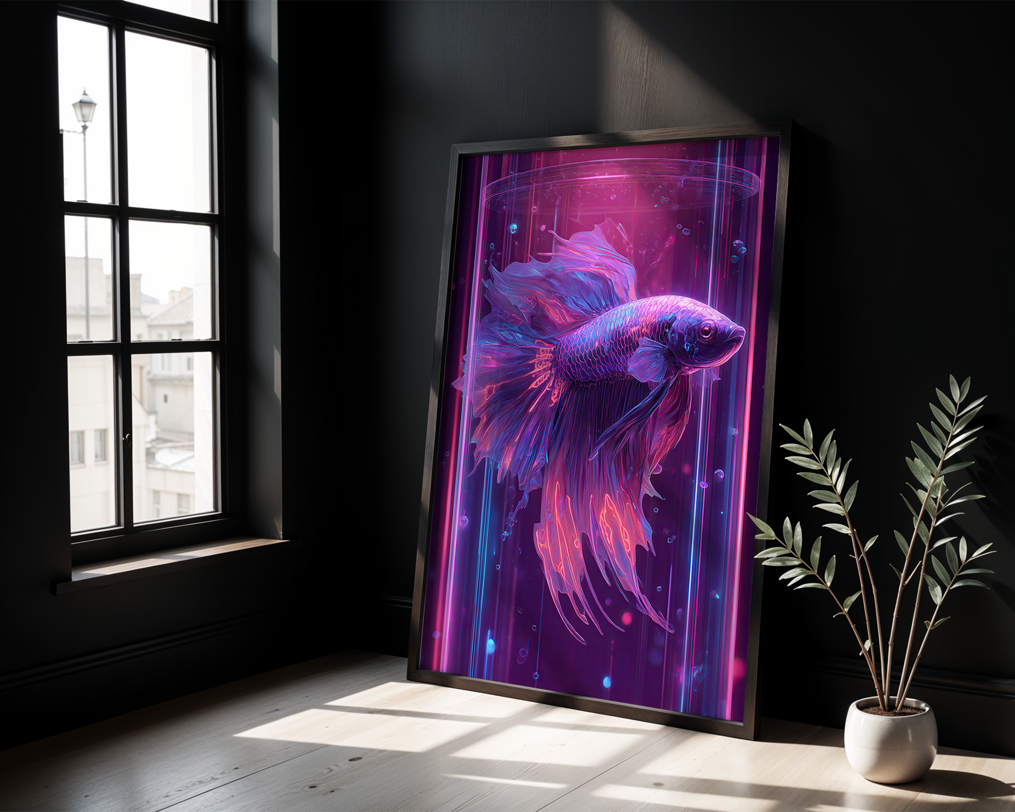 neon-betta-no3-violet-glow-betta-in-cyber-bloom mockup