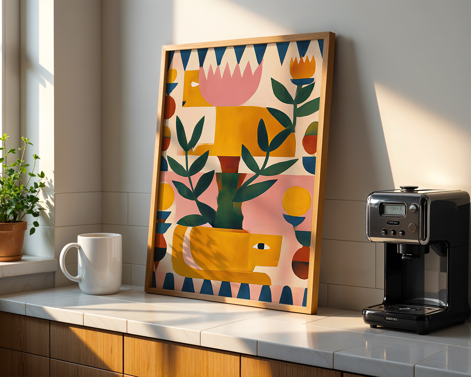 playful-jungle-totem-abstract-animal-art-print mockup