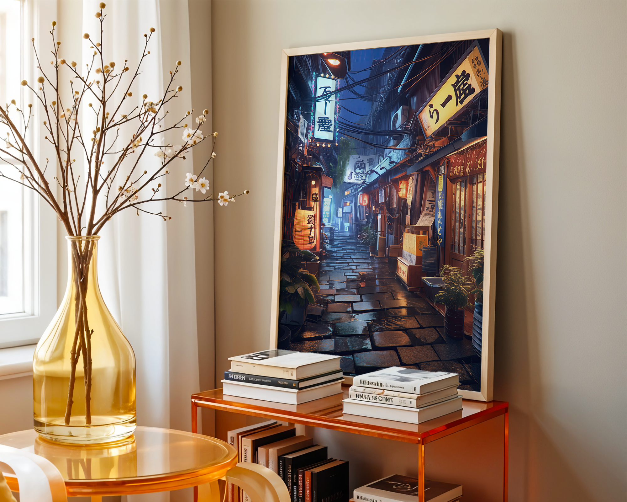 rainfall-in-tokyo-s-lantern-alley mockup