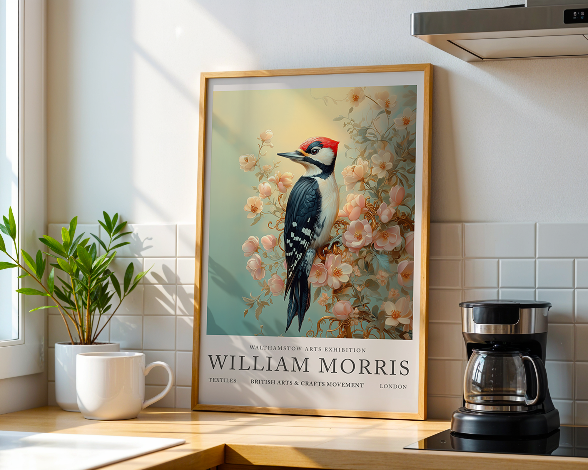the-great-spotted-woodpecker-william-morris mockup