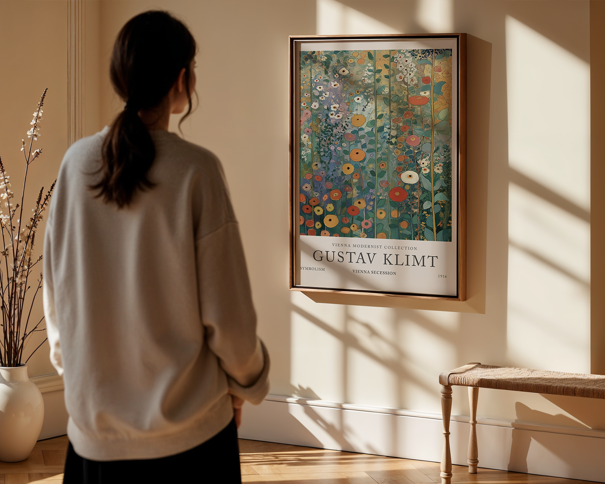 verdant-garden-light-gustav-klimt mockup