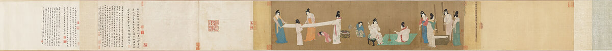 Court Ladies Preparing Newly Woven Silk, Song dynasty. Museum of Fine Arts, Boston.