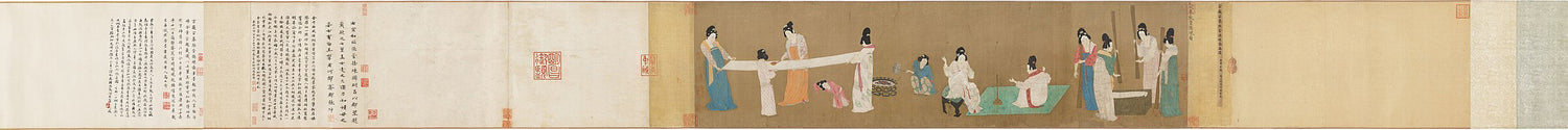 Court Ladies Preparing Newly Woven Silk, Song dynasty. Museum of Fine Arts, Boston.